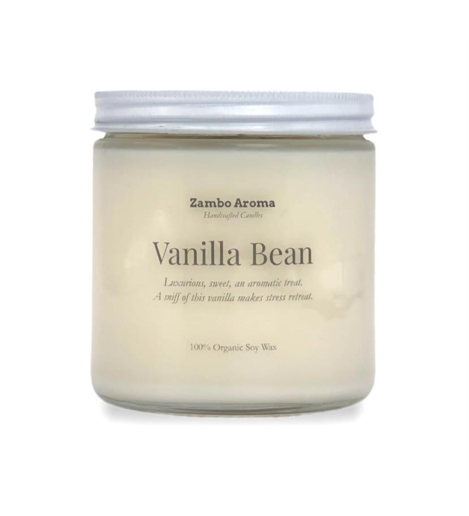 Vanilla Bean Candle | Handmade 100% Soy Wax | Natural Vanilla Scent | Zambo Aroma - Buy Online on GoSupps.com