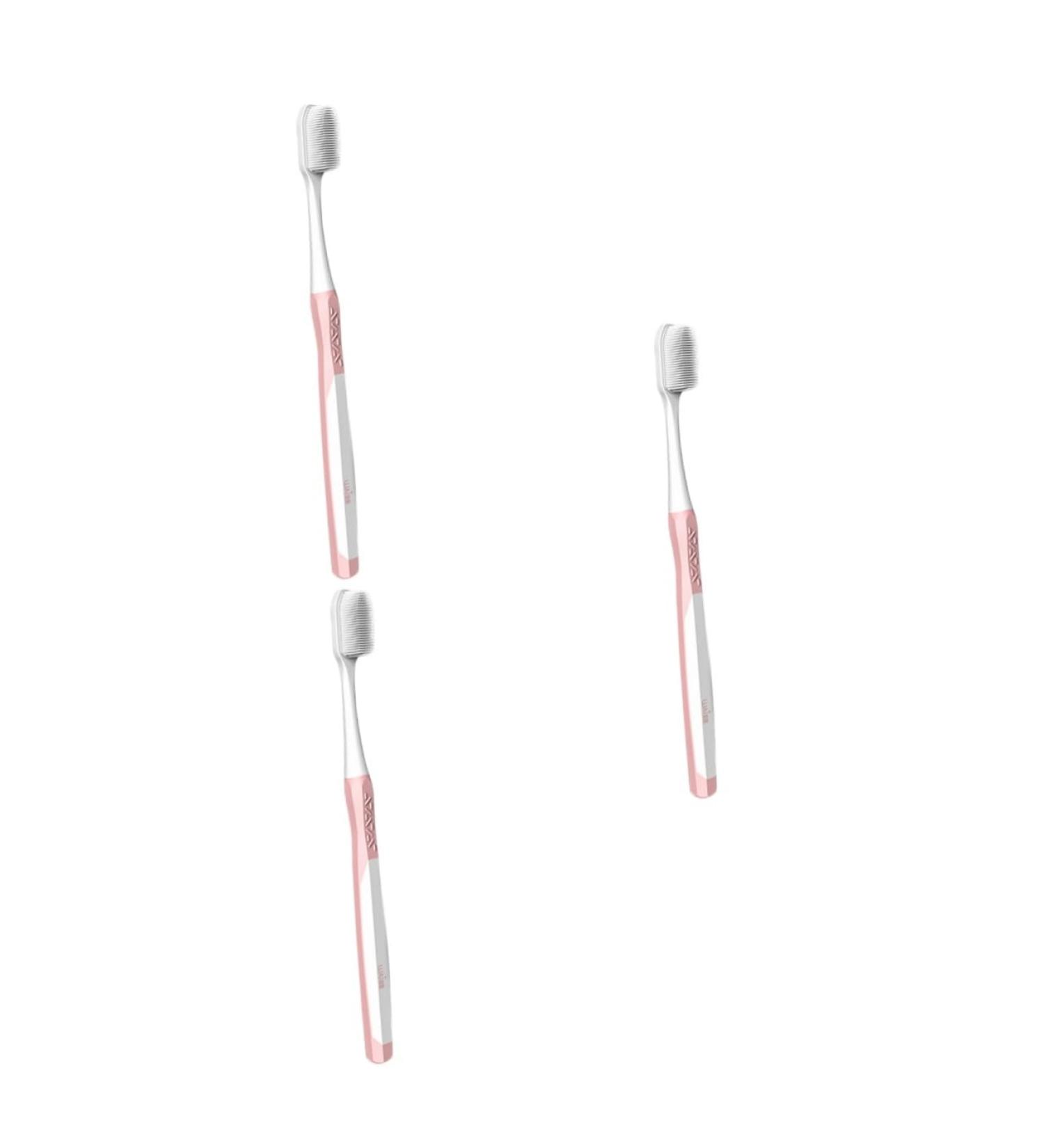 Minkissy Kids Toothbrush Set - Hairy Oral Care for Children & Pregnant Women - 3 Pieces in Anthracite & White - Buy Online on GoSupps.com