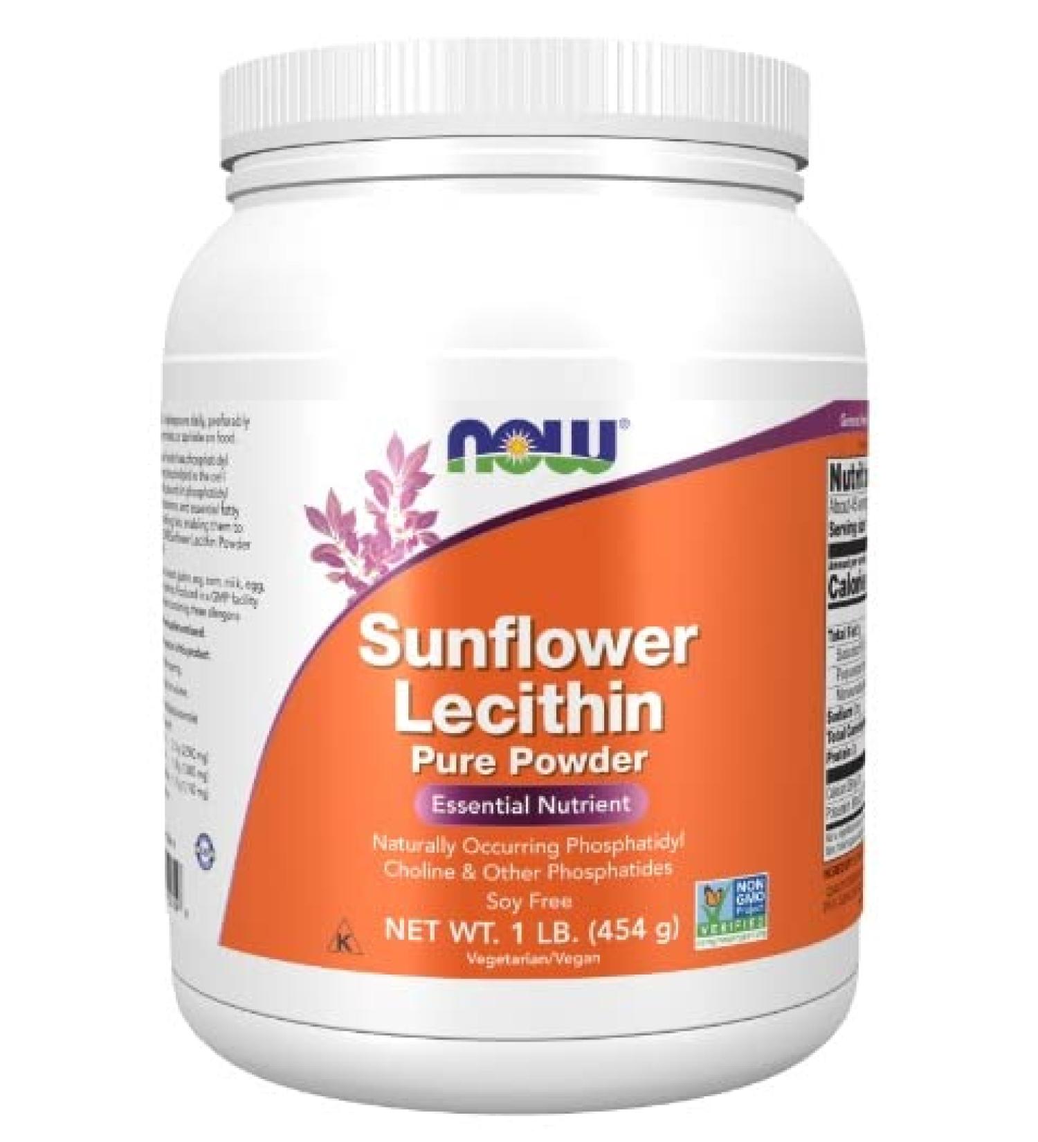 Now Foods Sunflower Lecithin Pure Vegan Powder 454g - Buy Online on GoSupps.com