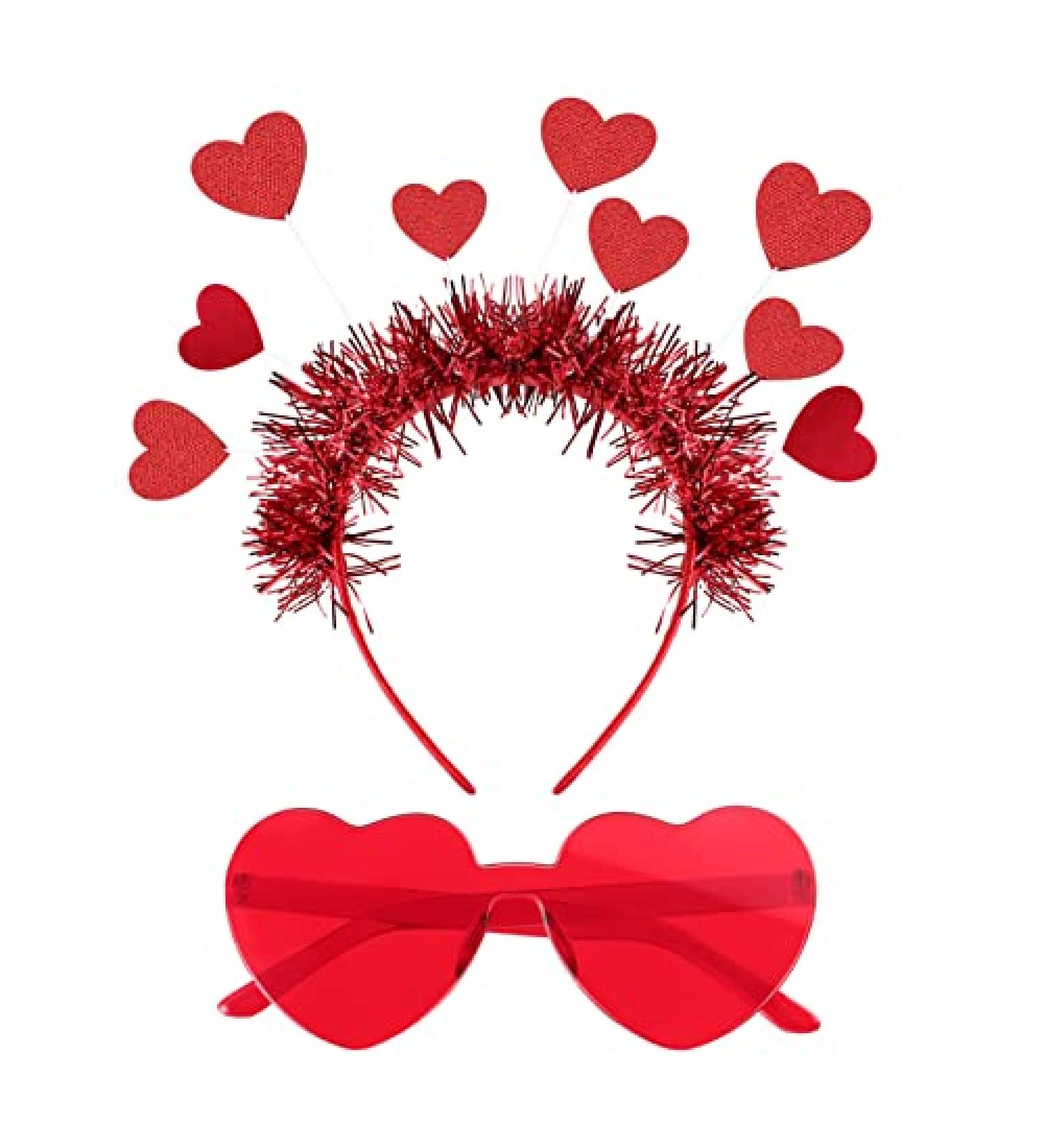 Valentine's Day Headband Set with Heart Sunglasses - Cupid Costume and Accessories - Buy Online on GoSupps.com