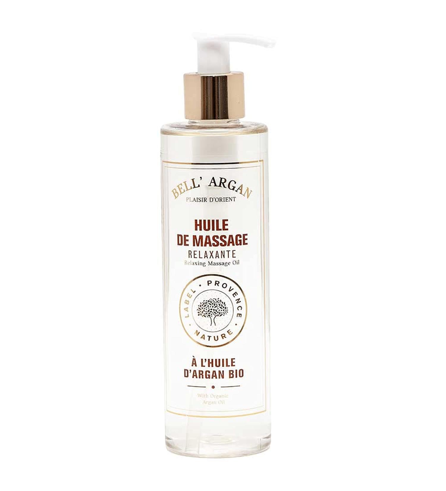 Label Provence massage oil with organic argan oil coconut sweet almond and jojoba oil 250 ml