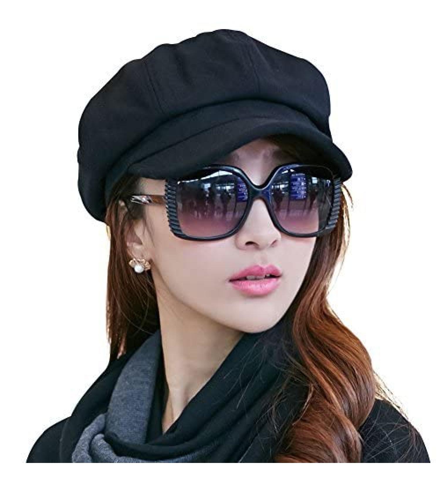 Comhats Women's Newsboy Cap - Black | Style Medium 67145 | Shop Now - Buy Online on GoSupps.com
