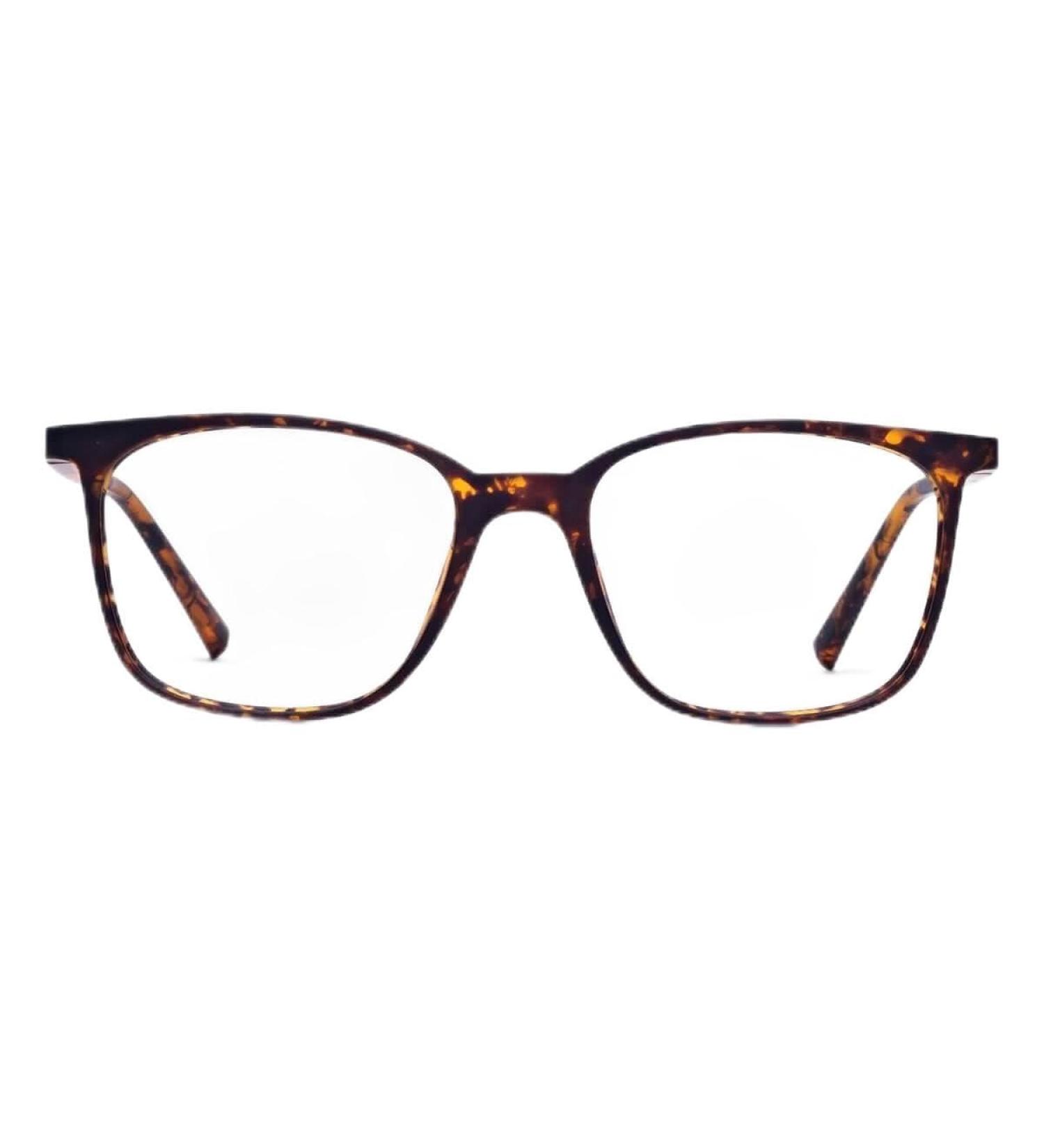 Fyn Blue Light Filter Glasses | High-Quality Rubber | Square Frame | Luxreaders | Scandinavian Design | Dark Tortoise | 2.0 Diopters | International Shipping - Buy Online on GoSupps.com