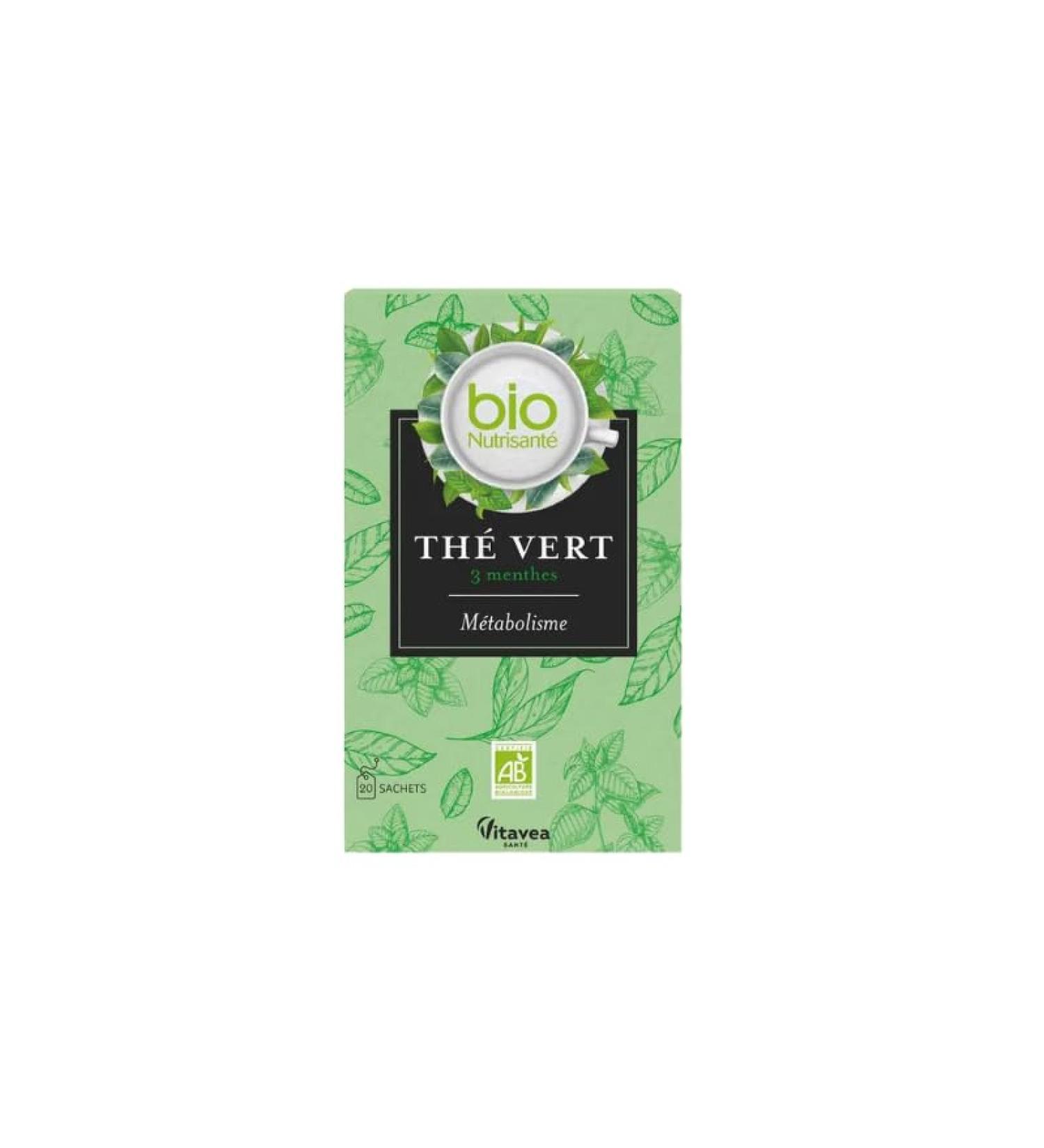 Vitavea Sant BioNutrisant Th Vert 3 Menthes M tabolisme 20 Sachets