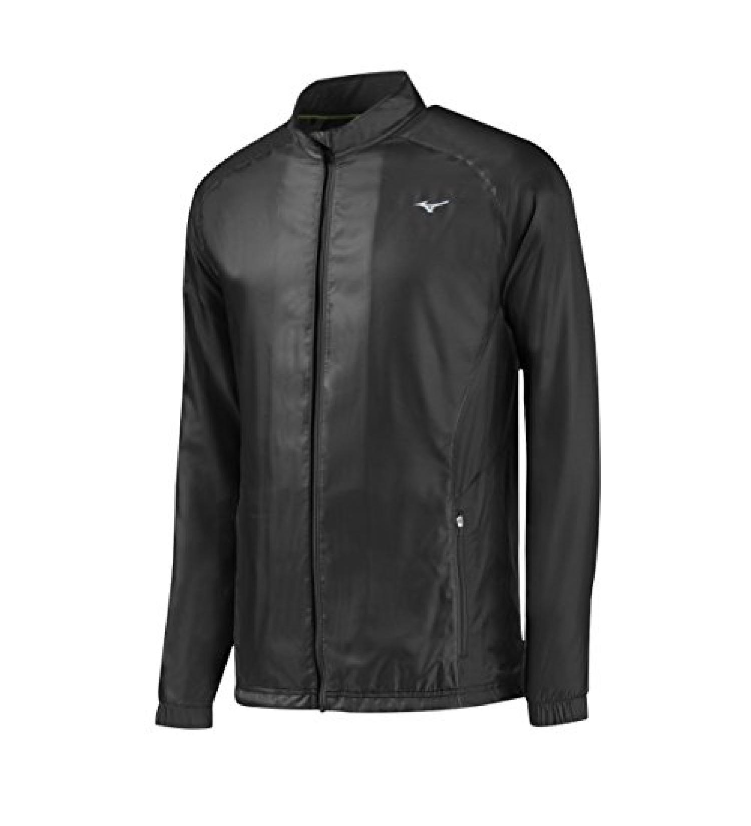Mizuno Men's Running BT Jacket Medium Black/Charcoal