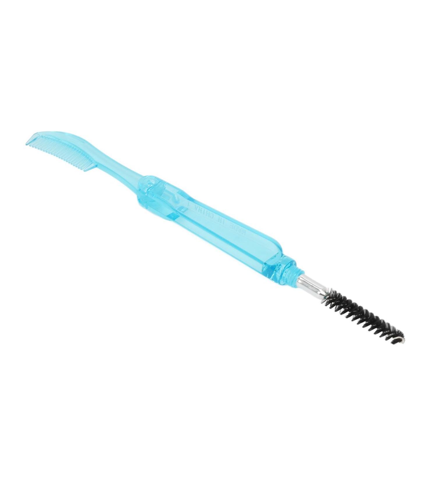Portable Eyebrow Brushes - Mini Hygienic Eyelash Brush & Eyebrow Comb with Cover (Blue) for Perfect Makeup | International Shipping Available - Buy Online on GoSupps.com