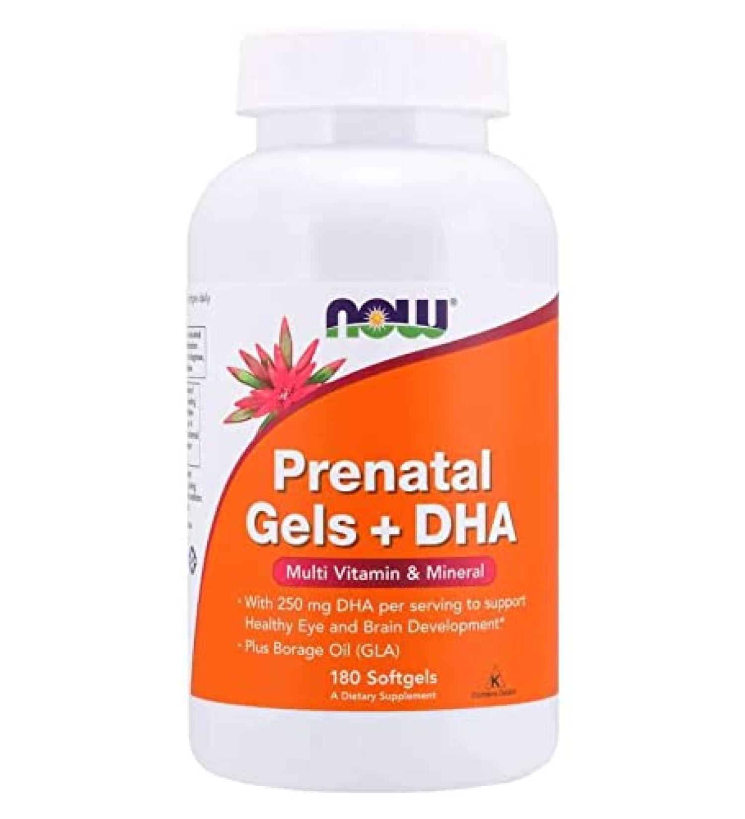 Now Foods Prenatal Gels + DHA 180 Softgels