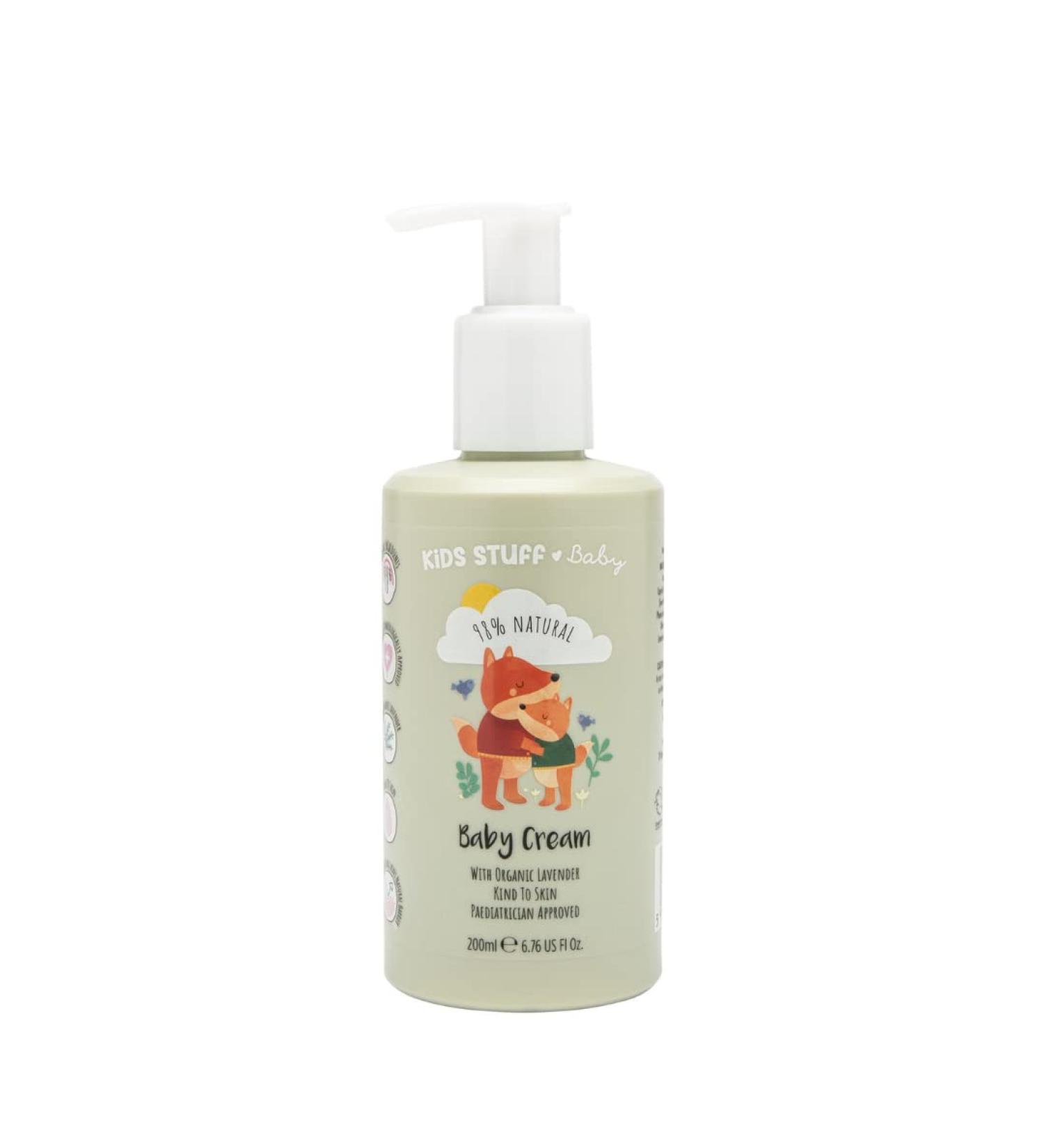 Kids Stuff Baby Cream 200ml - Organic Lavender Oil - Dermatologist & Pediatrician Approved - Vegan & Cruelty-Free - Buy Online on GoSupps.com