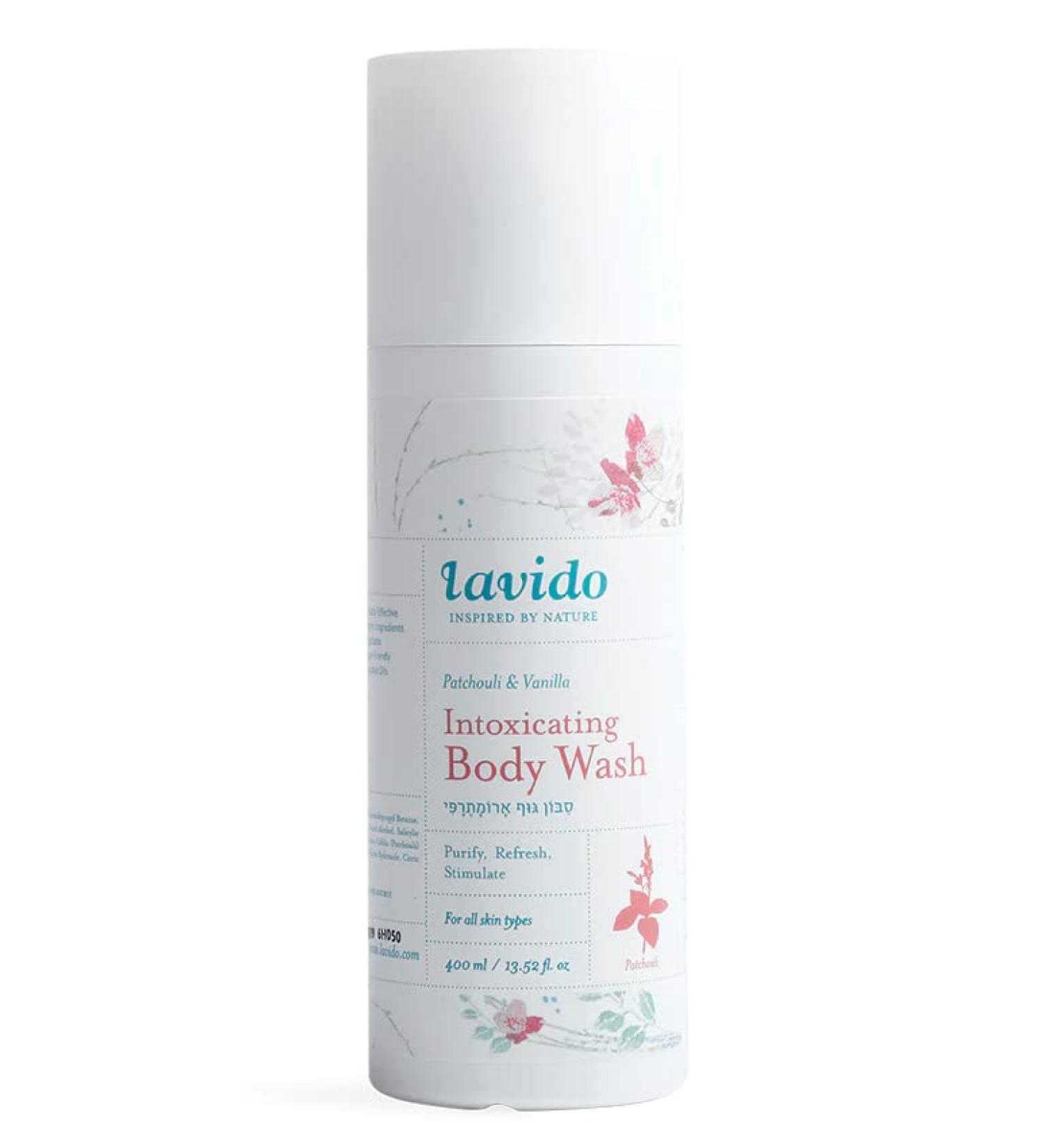 Lavido - Natural Patchouli + Vanilla Intoxicating Body Wash | Cleanse  Refresh + Hydrate Skin (13.5 fl oz | 400 ml)