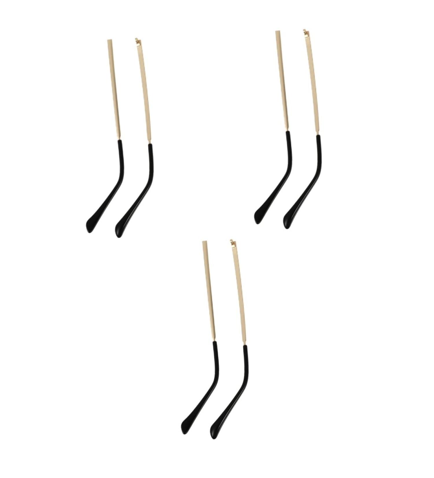 Buy Baluue 3 Pairs Universal Glasses Legs - Replacement Metal Black Frame for Men & Women | Sunglasses Arm Hinge & Underpants - Buy Online on GoSupps.com