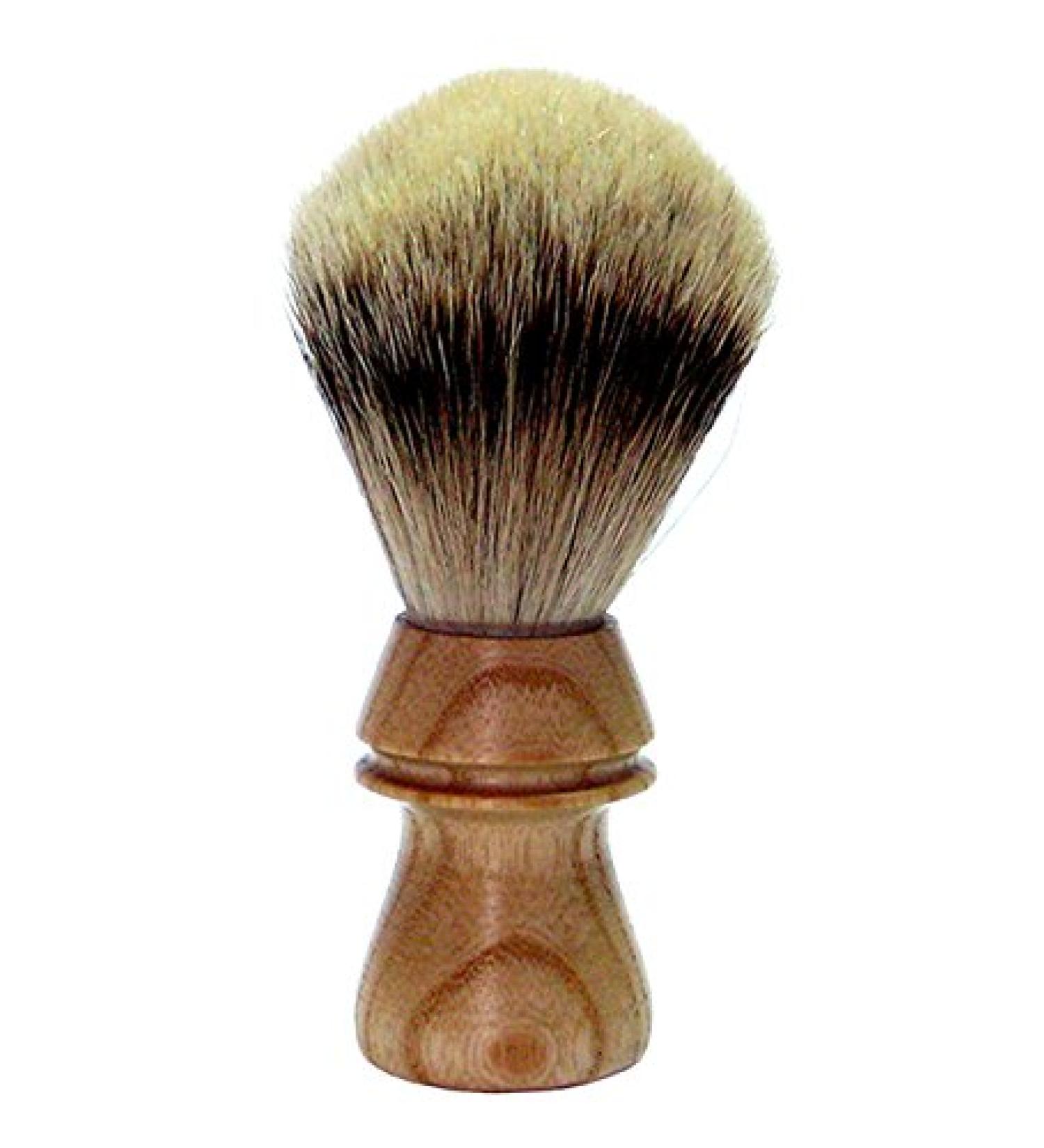 Golddachs shaving brush 100% badger silver-plucked white wood