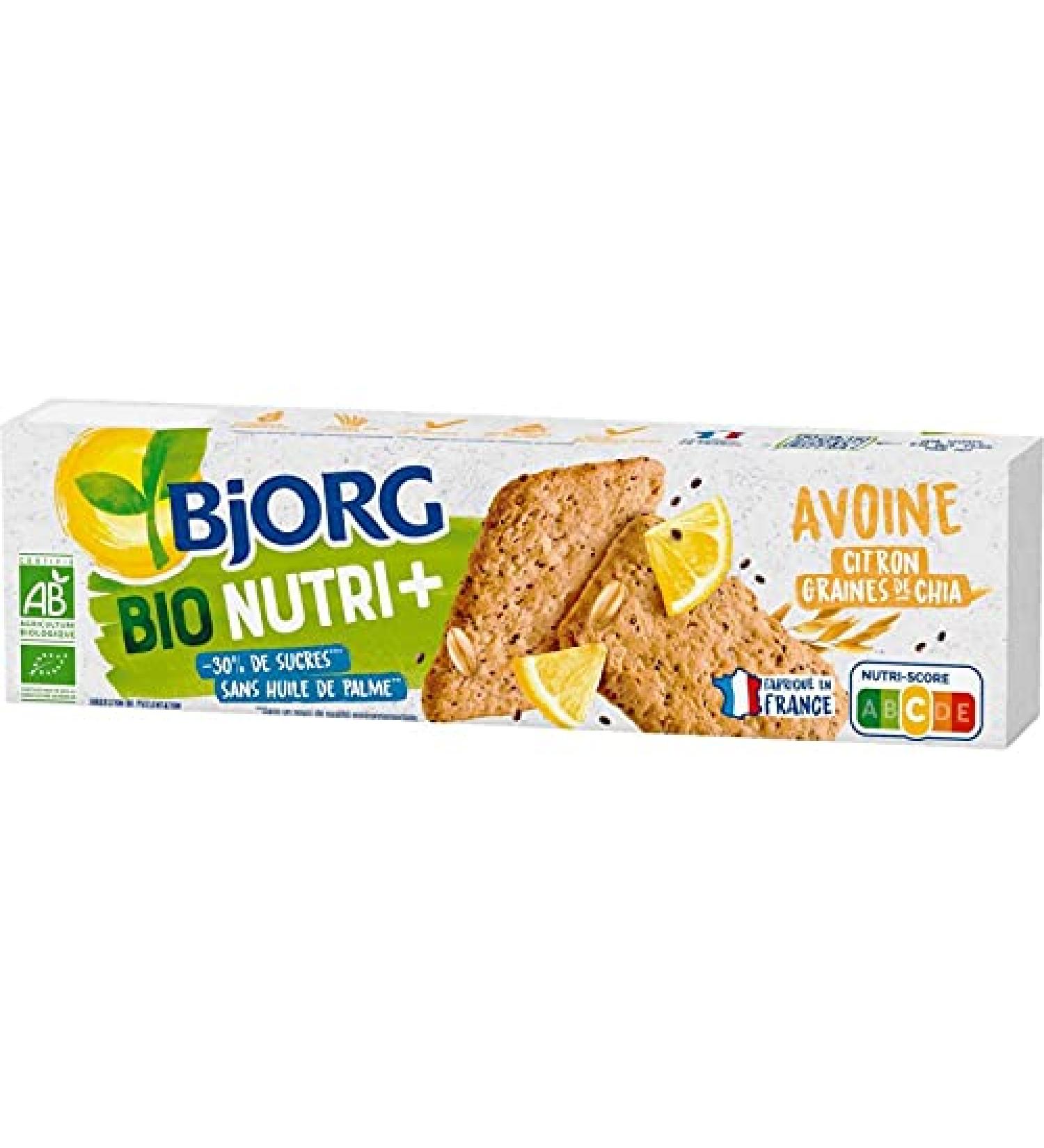  G n rique BJORG - Oatmeal Lemon Chia Seeds Biscuits 130g - Pack of 4 - Sold By Lot - Buy Online on GoSupps.com