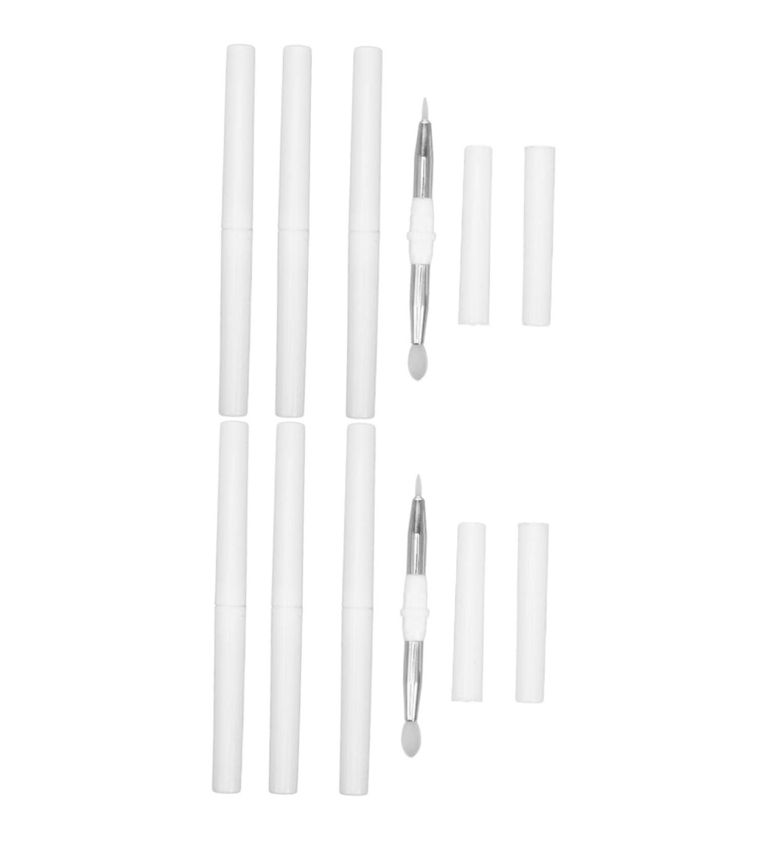 FOMIYES 8 Pcs Double-ended Silicone Liner Eyeshadow Women Makeup Tools Lip Brush for Lipstick Lip Gloss Applicator Lip Applicator Lip Mask Applicator Makeup Accessory Lip Wands 12.00X1.00X1.00CMx2pcs Whitex2pcs - Buy Online on GoSupps.com