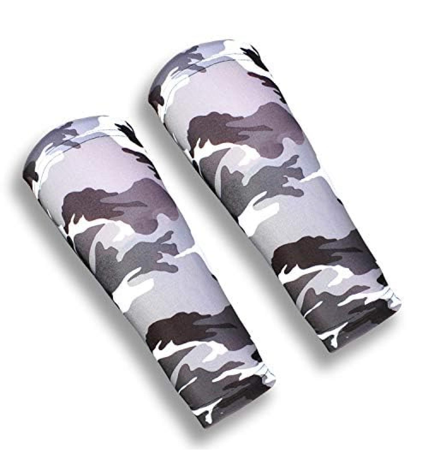 SKINGUARDS Skin Protection Forearm Sleeves + Protects Aging or Thin Skin + UV Protection - Unisex + Made in USA - Grey Camo - Petite - Pair