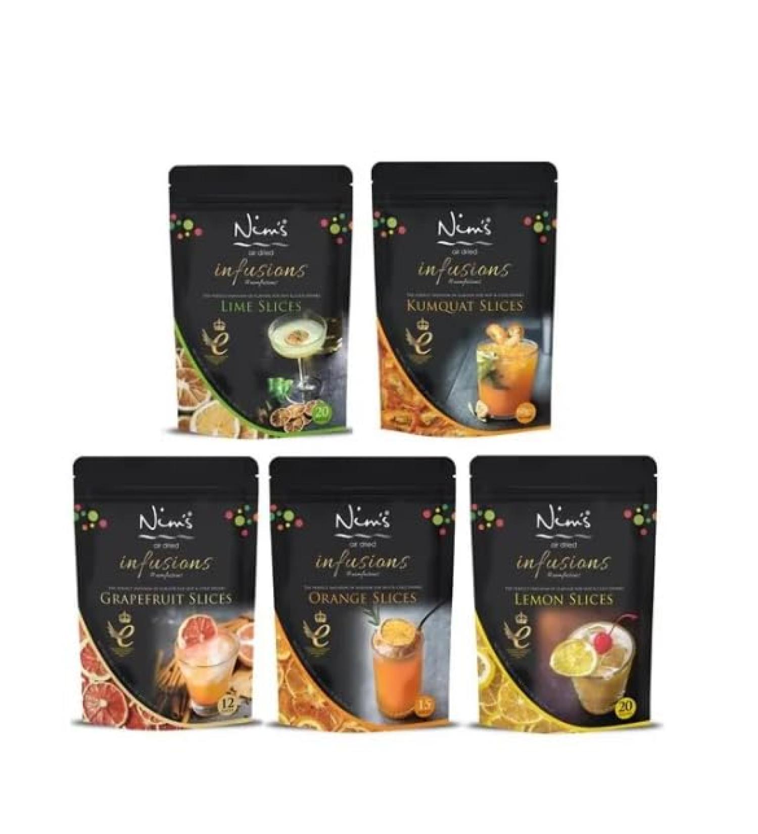 Nim's Selection Box - 5 Varieties of Air Dried Fruit Slices for Cocktail Garnish - Buy Online on GoSupps.com