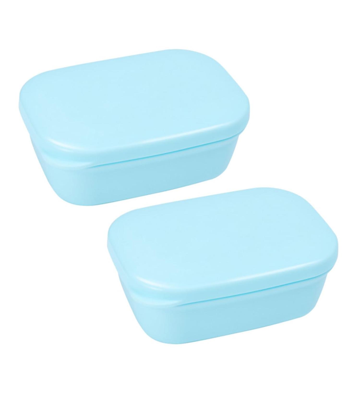 Amosfun 2pcs Box Soap Case Shower Soap Holder Soap Storage Case Soap Dish with Lid Sponge Soap Bathroom Soap Dish Soap Container Soap Dish for Shower Travel Soap Box Rectangle - Buy Online on GoSupps.com