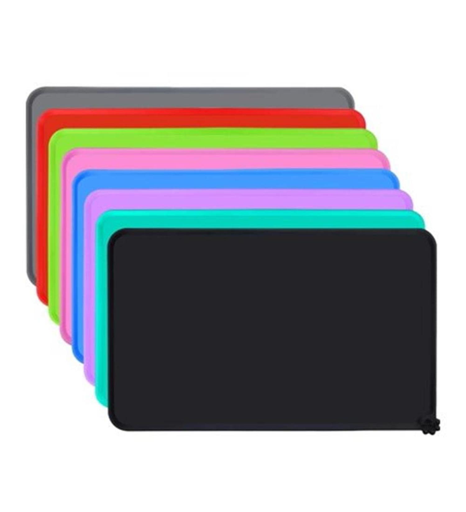 Joytale Slipproof Silicone Dog & Cat Bowl Pad - Waterproof Matte Black 47x30cm - Durable Pet Mat for Cats & Dogs - Buy Online on GoSupps.com