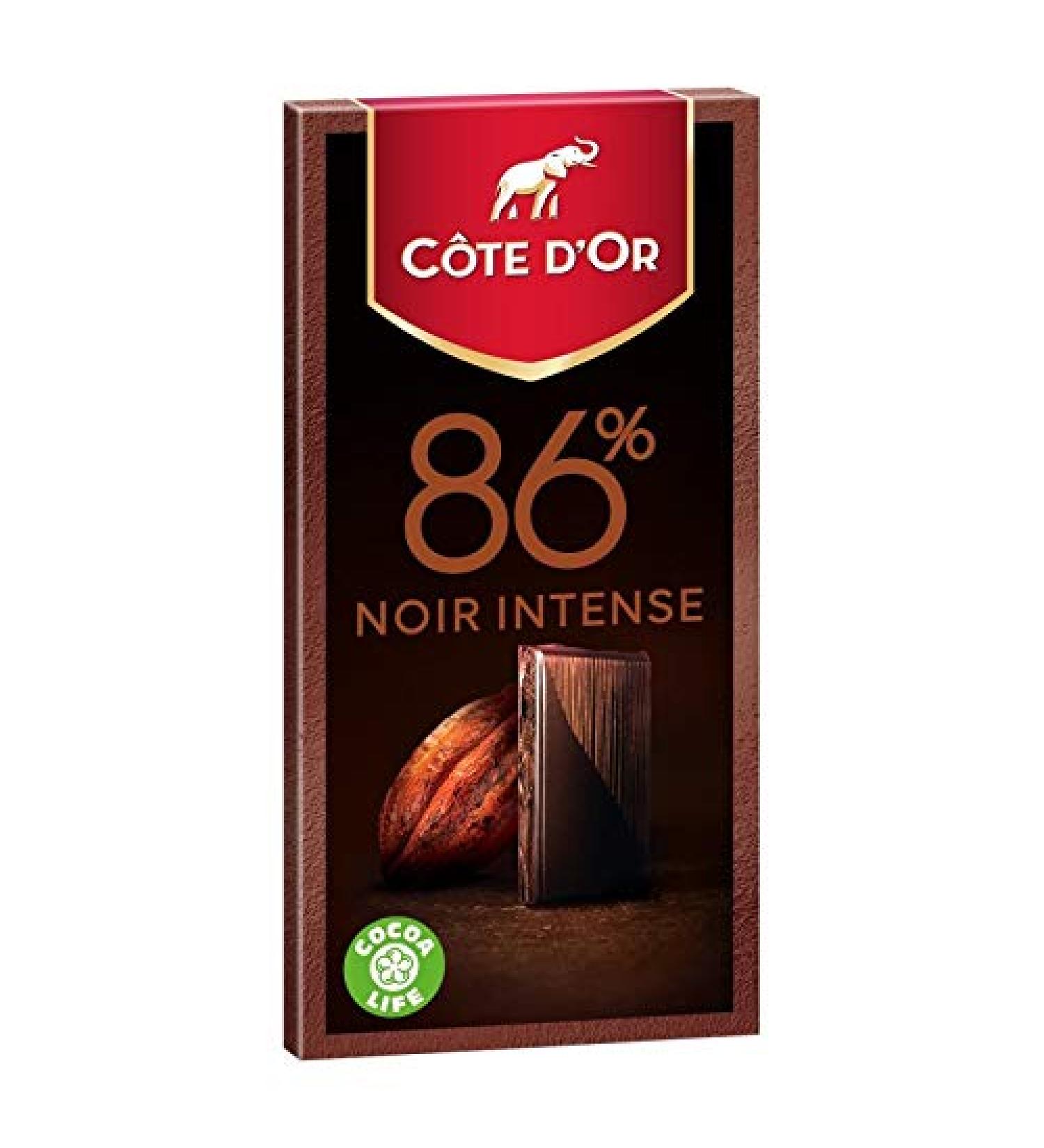 CÔTE D'OR - Tasting Chocolate 86% Dark Brut 100G - Four Items