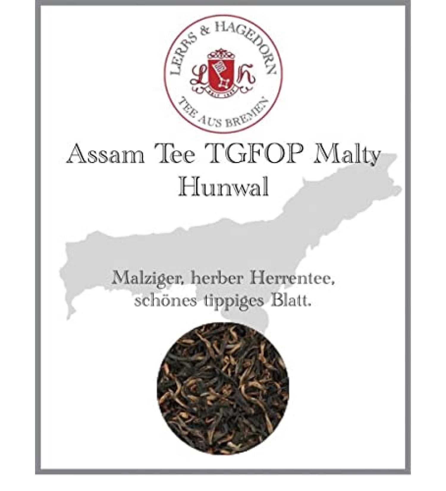  Lerbs & Hagedorn Assam Tee TGFOP Malty Hunwal 250 g - Buy Online on GoSupps.com