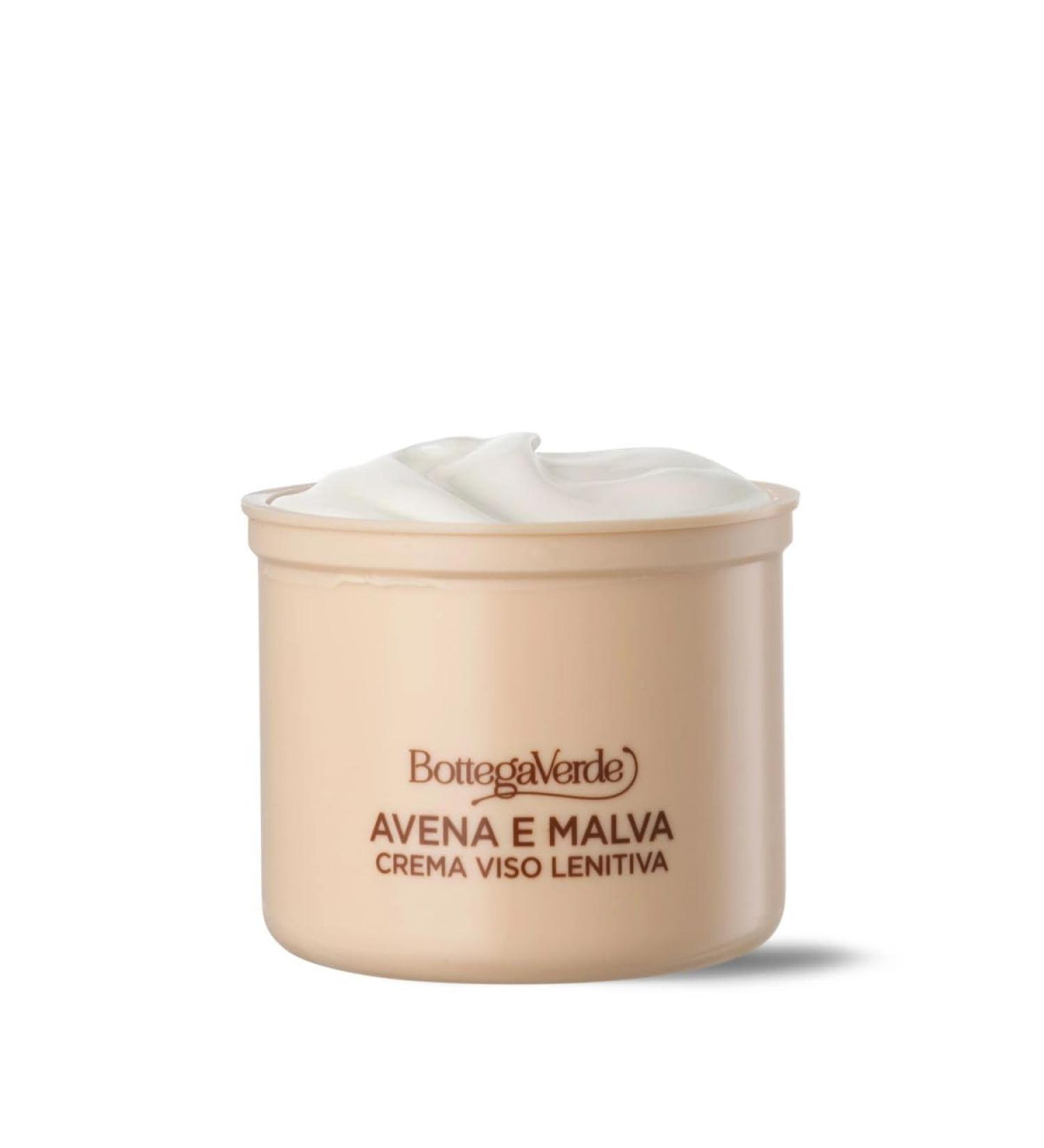  Bottega Verde Oat and Mallow - Face Cream - Refill - Soothing and Protective - With hyperfermented oat and mallow extracts - For delicate or sensitive skin - Buy Online on GoSupps.com