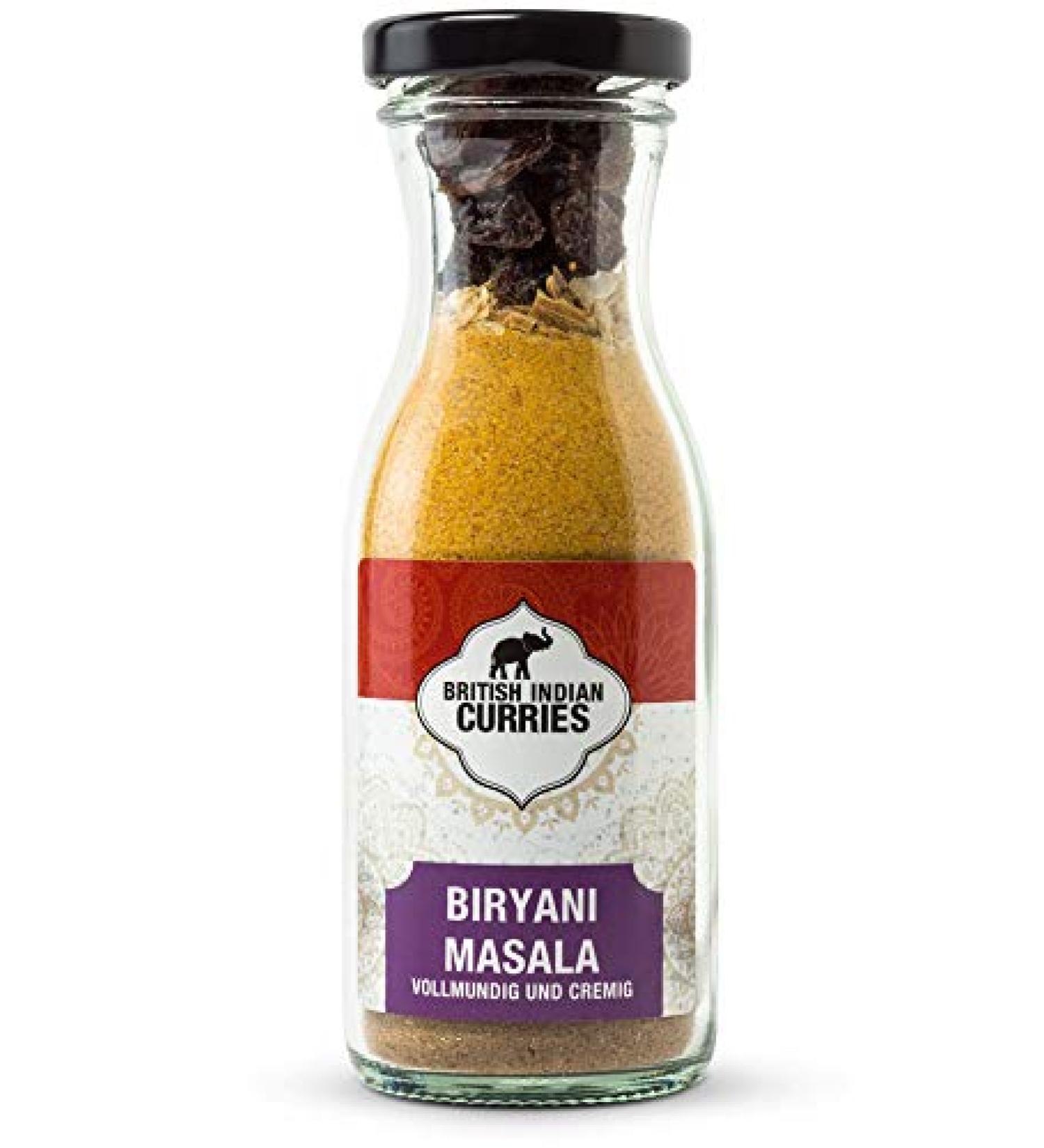 British Indian Curries British Indian Curries - Biryani British Indian style curry blend with turmeric (turmeric) 70g spice mix vegan and ideal for Indian cuisine
