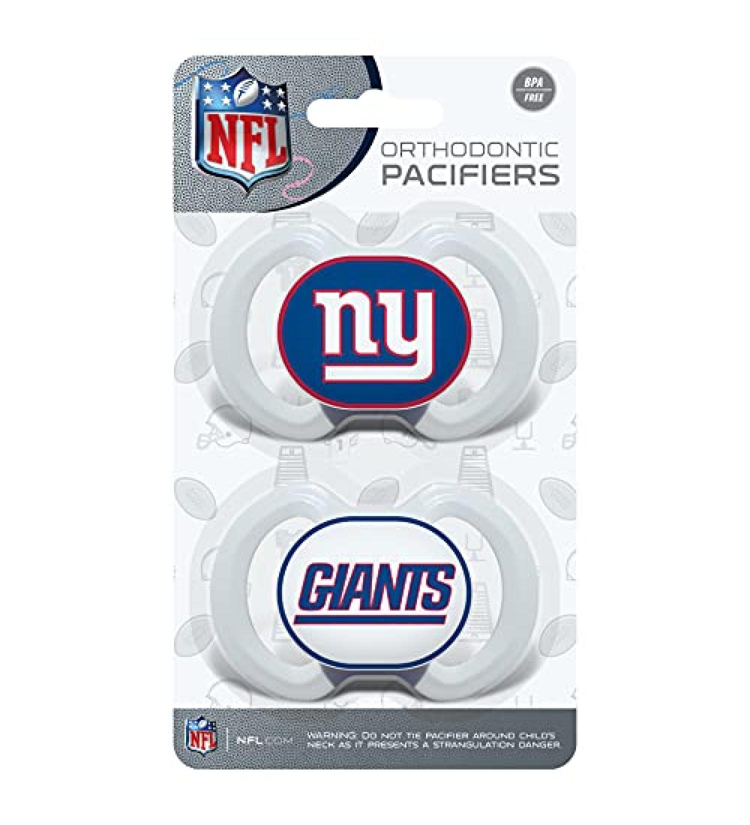 NFL New York Giants Pacifier 2-Pack by Baby Fanatic - Officially Licensed League Gear - Buy Online on GoSupps.com