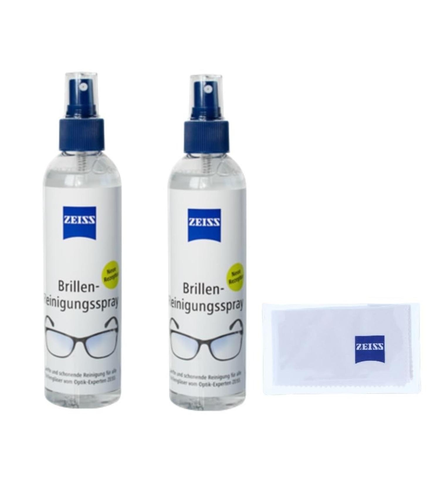 ZEISS glasses cleaning spray 2 x 240 ml incl. ZEISS microfibre cloth 20 x 20 cm 2x240+cloth