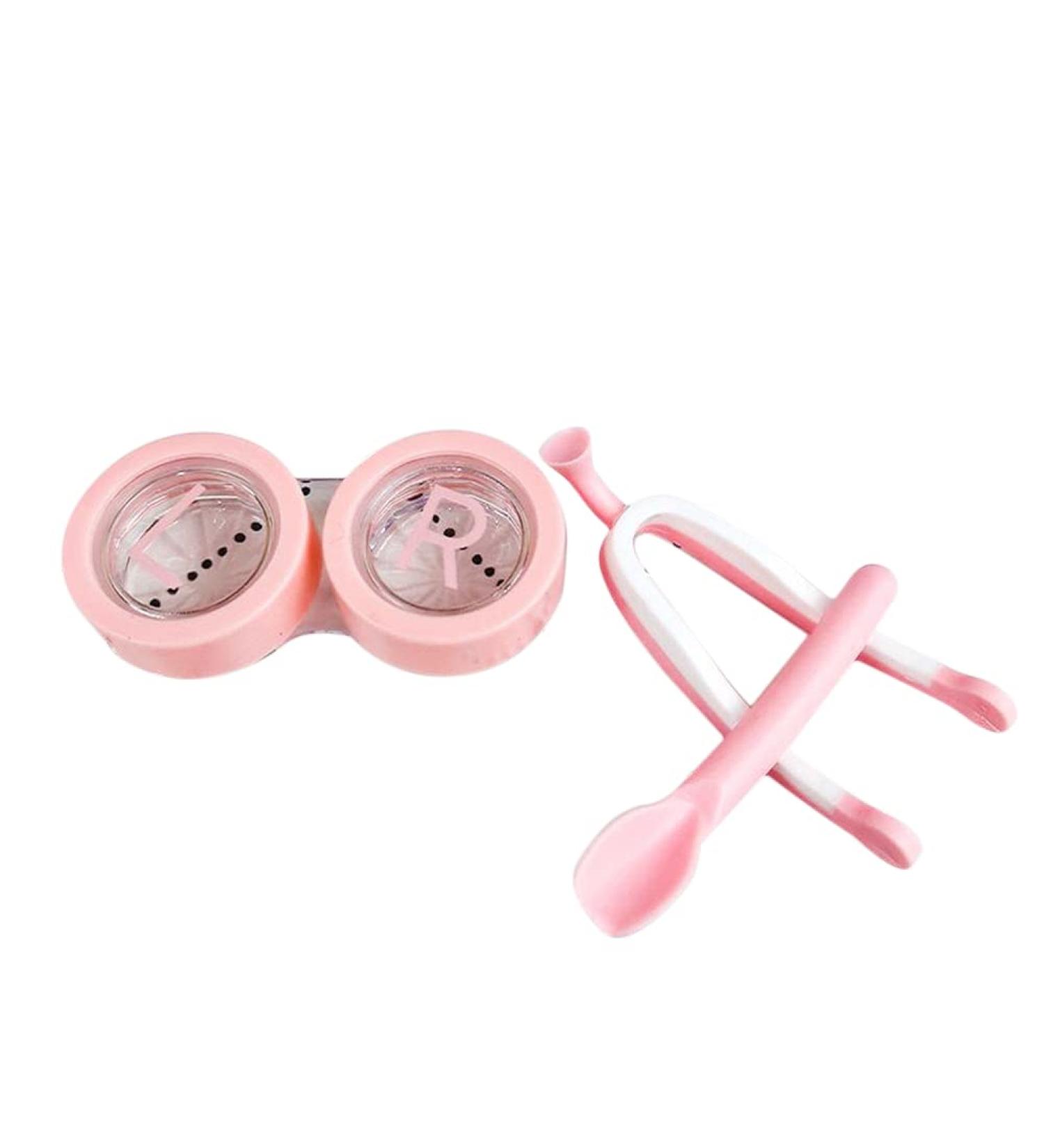 AITIME Soft Contact Lens Case Applicators & Tweezers Kit - Cherry Pink - Buy Online on GoSupps.com