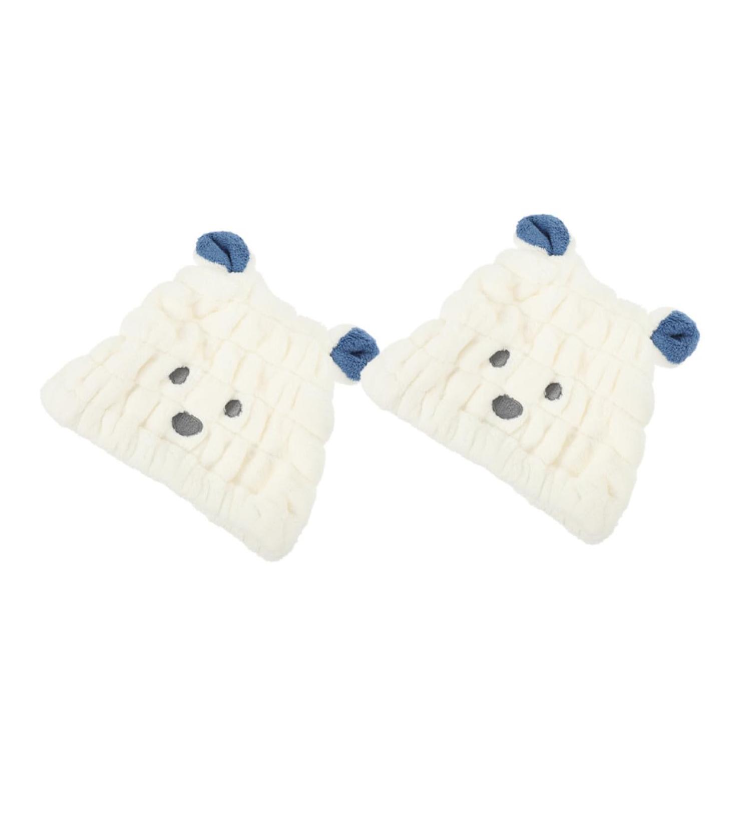 Beavorty 2pcs Kids Dry Hair Cap Towel - Fast Drying Turban for Wet Hair Cute Shower Hats for Children - Buy Online on GoSupps.com