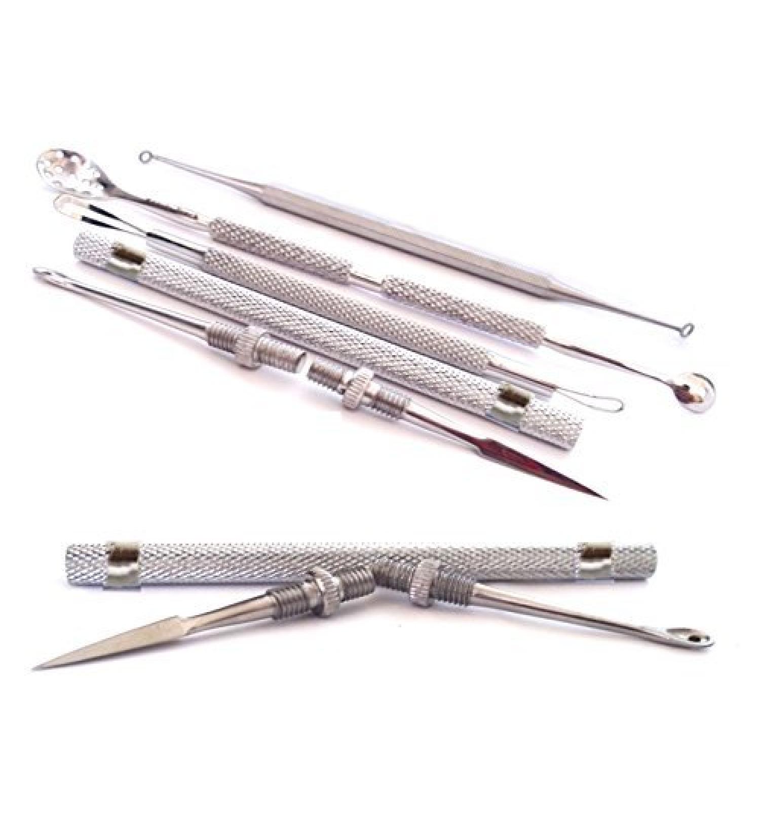 Professional Blackheads Whiteheads Remover Extractor Acne Comedone Facial Tool 4 Piece Beautytrack Set by BeautyTrack