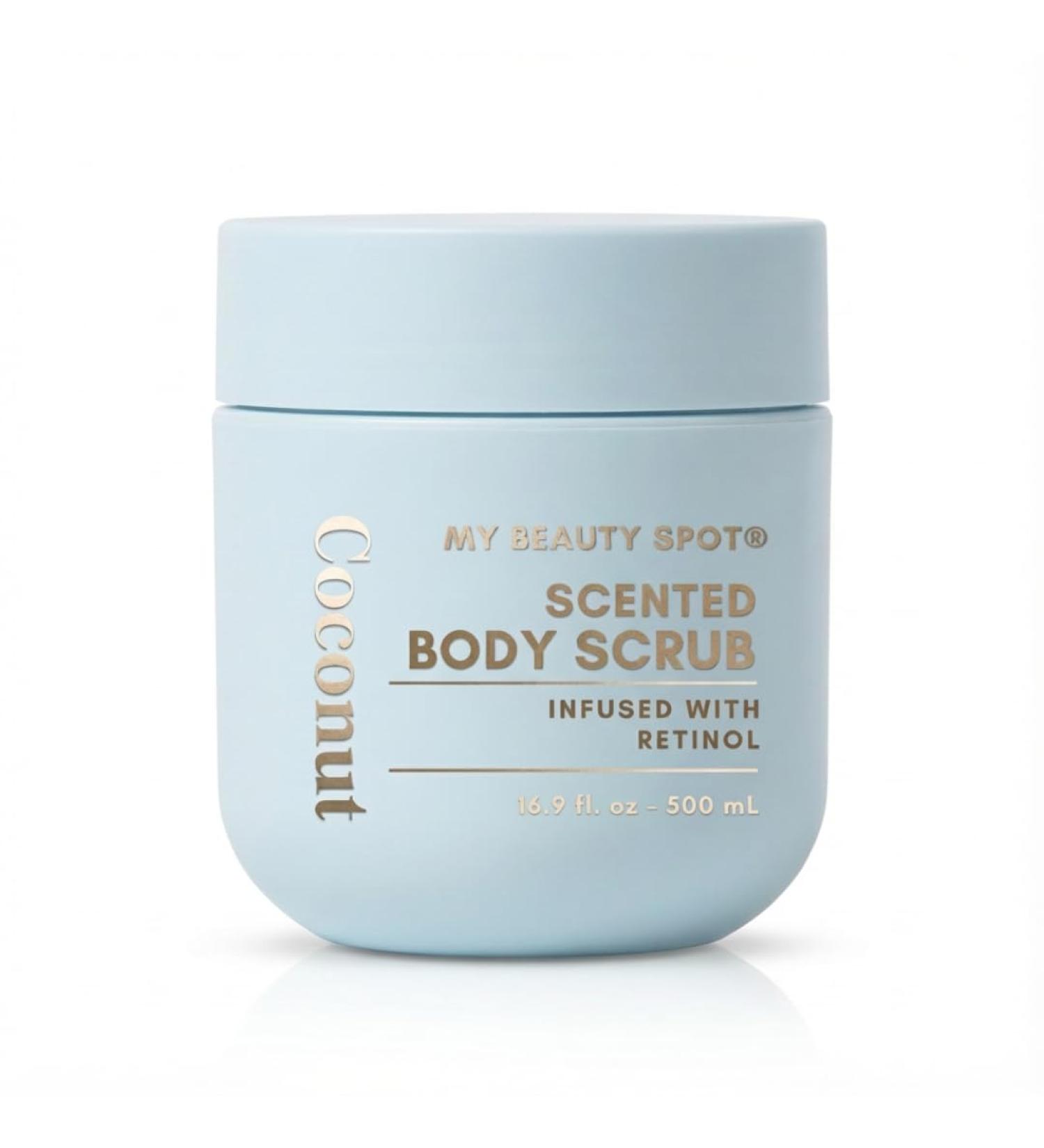My Beauty Spot Scented Body Scrub for Women - Coconut Scented Body Scrub Natural Exfoliating Body Scrub Skin Exfoliator Infused with Retinol Romoves Dead Skin From Body - Large 500 ml. - Buy Online on GoSupps.com