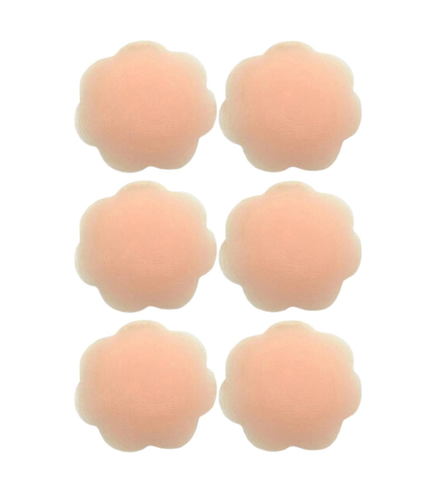 FZBNSRKO Silicone Reusable Nipple Covers - 3 Pairs Plum Blossom Bra Pads for Women & Girls - Buy Online on GoSupps.com