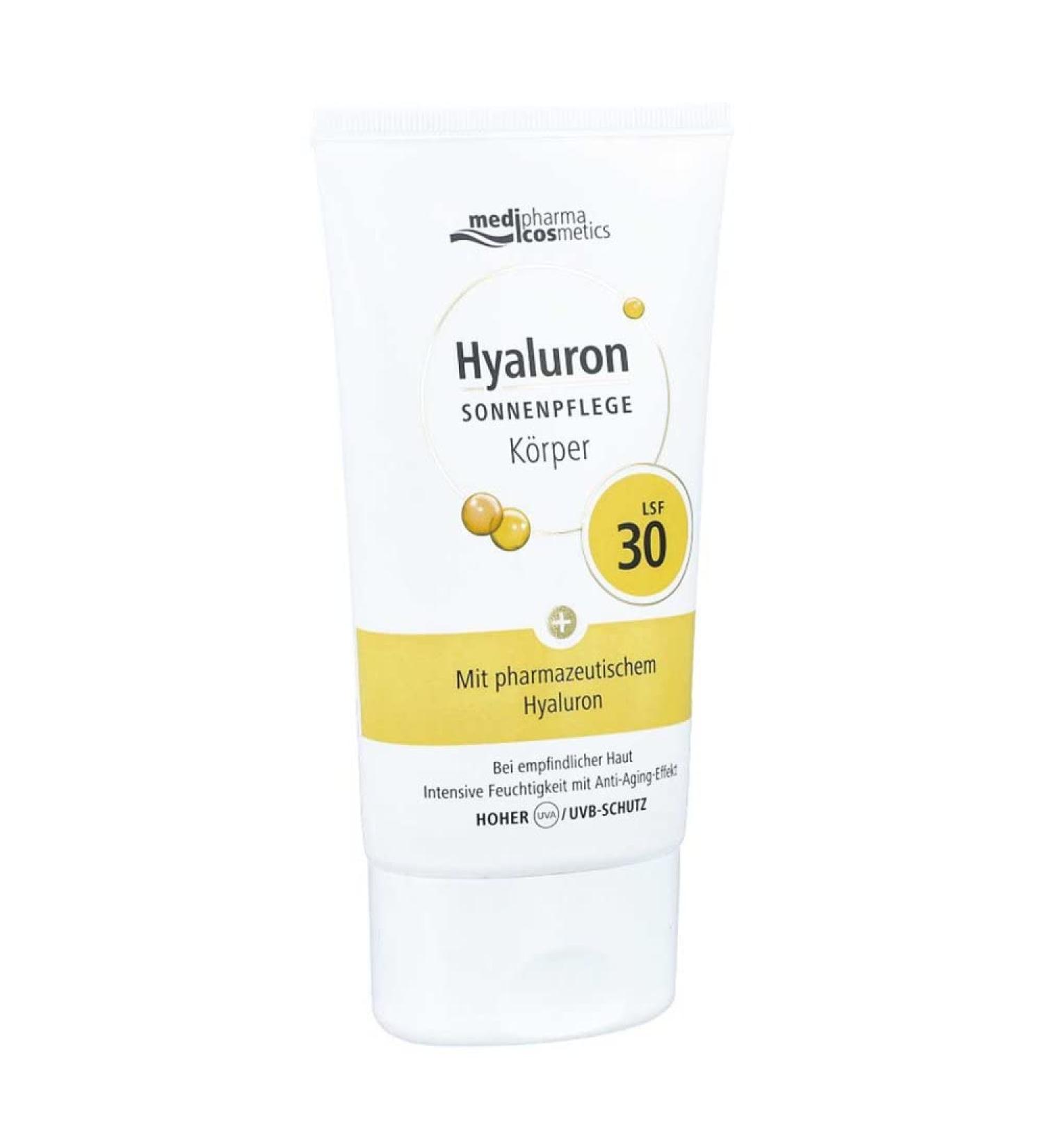 Hyaluron Sun Care Body Cream SPF 30 - Hydrating Sunscreen for All Skin Types - 150 ml - Shop Internationally! - Buy Online on GoSupps.com
