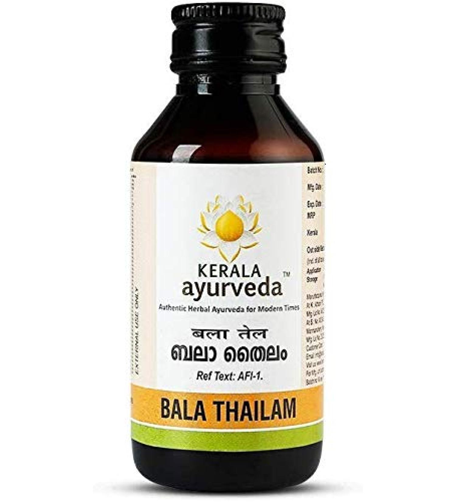 Glamorous Hub Kerala Ayurveda Bala Thailam - Anti-Inflammatory Oil 100 ml | International Shipping Available - Buy Online on GoSupps.com