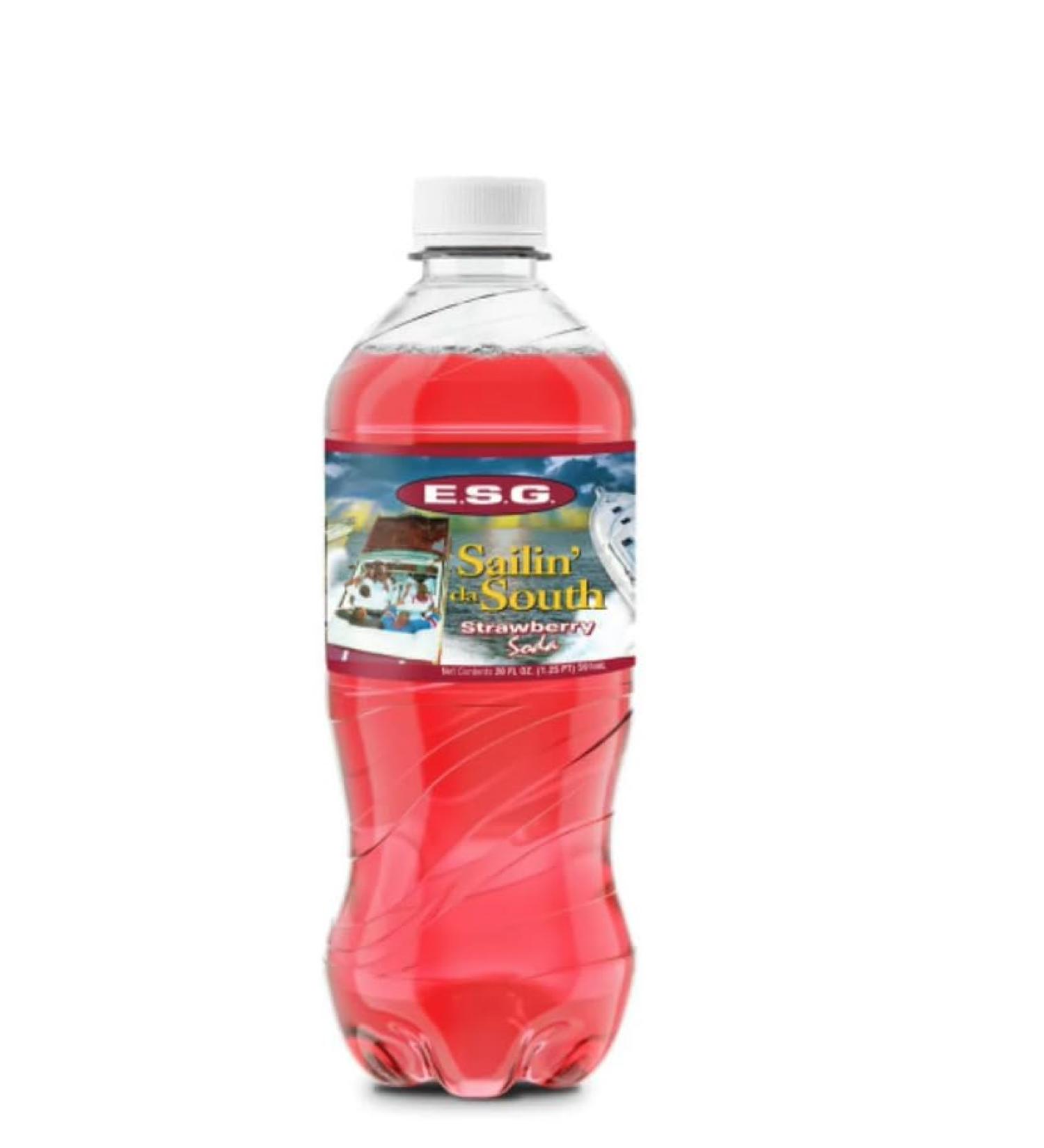 1 Bottle x Exotic Pop ESG Sailing the South Strawberry Soda - 591 mL Bottle - Imported from US - Try All The Flavors