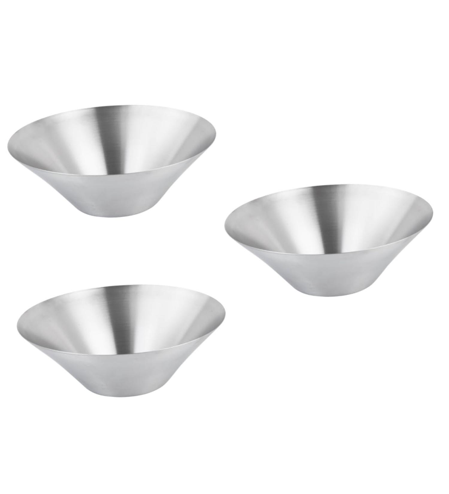 Zerodeko 3 Pcs Stainless Steel Hat Bowl Stainless Steel Ramen Bowl Large Metal Mixing Bowl Japanese Bowl Japanese Ramen Bowl Salad Mixing Bowl Party Bowl Food Single Layer Hat Bowl Silverx3pcs 22.5X8.3X7.5CMx3pcs - Buy Online on GoSupps.com