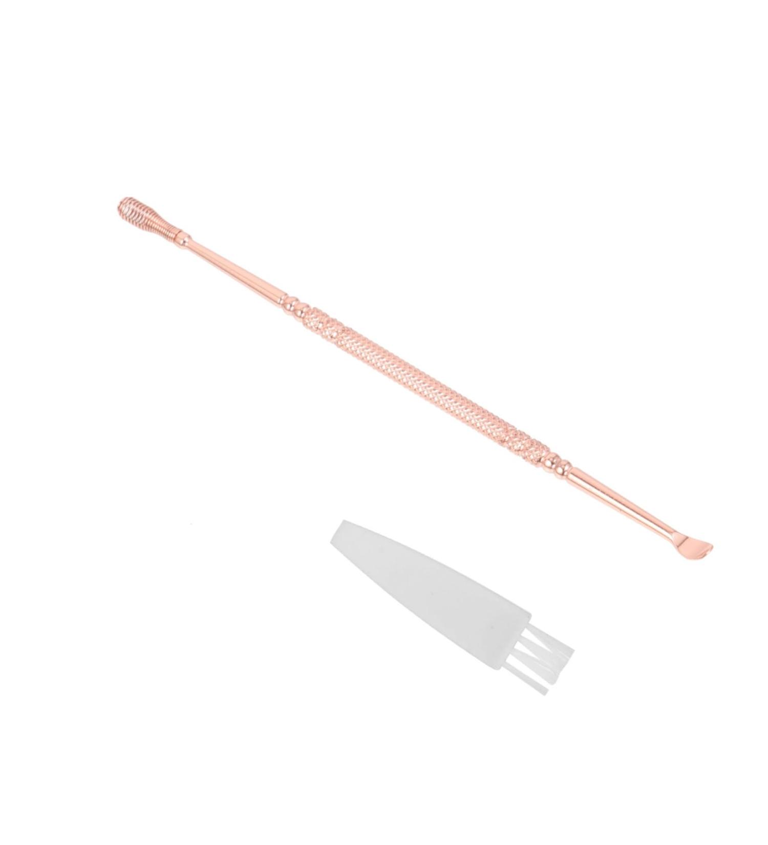 Spiral Ear Spoon Kit - Stainless Steel Ear Wax Removal Tools & Helix Earrings - Compact Ear Cleaner Supplies in Rose Gold - Buy Online on GoSupps.com