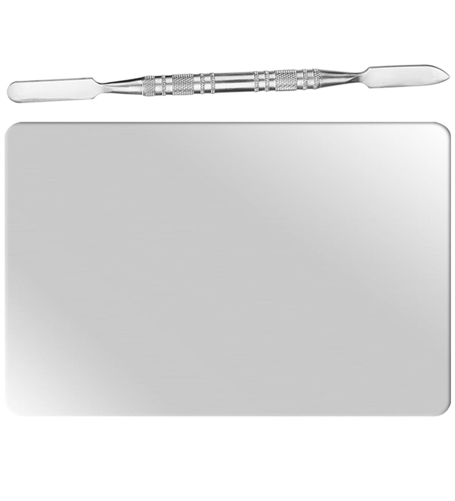 Toyvian Palette de M lange Maquillage en Acier Inoxydable avec Spatule Petit Plateau pour Fond de Teint et Correcteur Outil de Maquillage Indispensable pour Salon de Beaut et Voyage - Buy Online on GoSupps.com