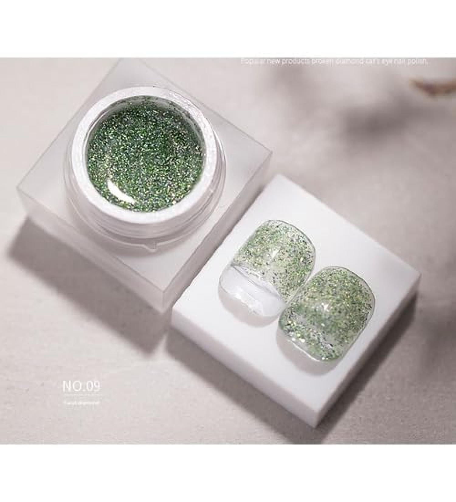 8g Broken Diamond Gel Nail Polish Glitter UV Soak Off Gel Varnish for Reflective Effect UV Nail Gel Lacquer - (Color: 9) - Buy Online on GoSupps.com