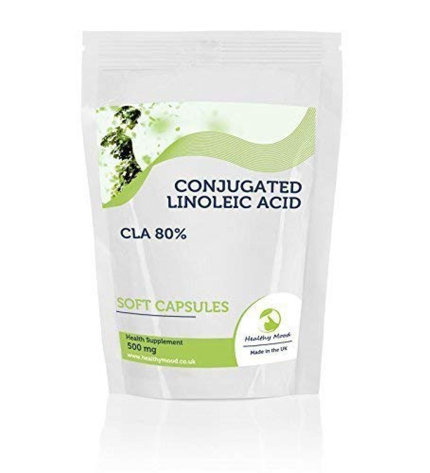 Conjugated Linoleic Acid CLA 80% x 60 Soft Capsules Health Food Supplements Nutrients HEALTHY MOOD UK Quality Nutrients - Buy Online on GoSupps.com