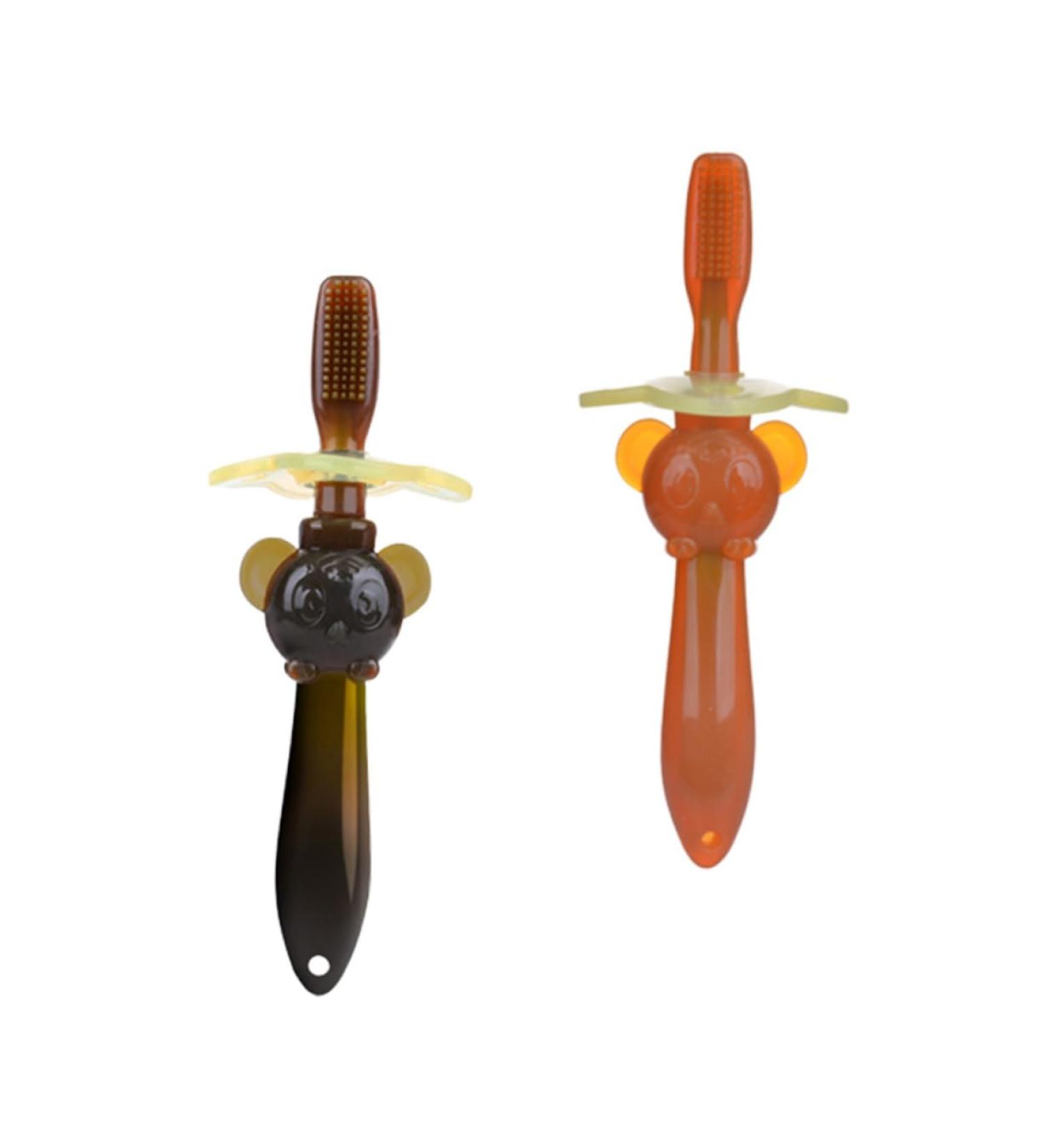 Anneome 2-Pack Silicone Bristle Toothbrush for Children - Safe Soft Training Brushes for Oral Care - Buy Online on GoSupps.com