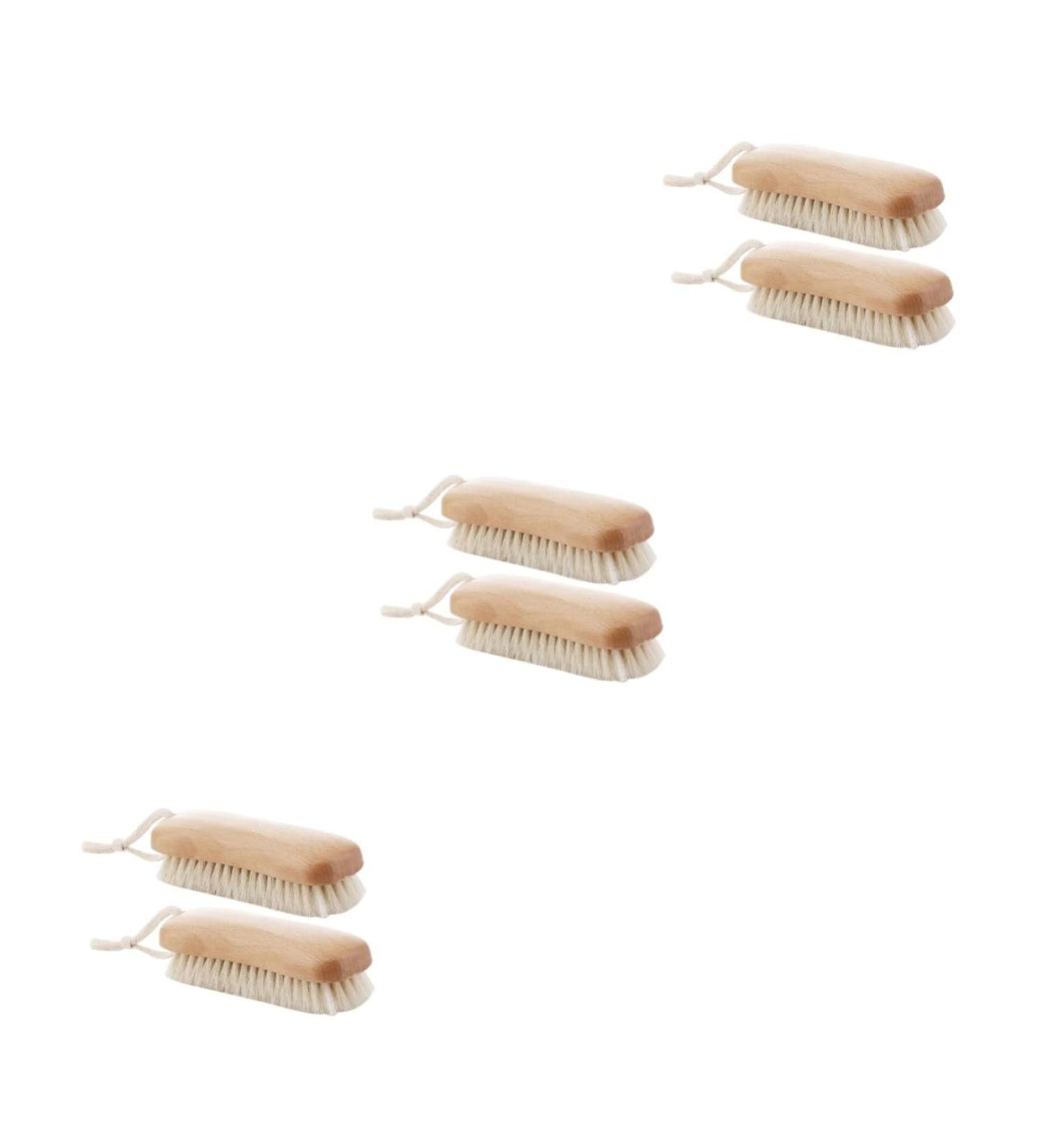 Solustre 6-Piece Household Brush Set Shoe Cleaning Brushes with Soft Bamboo Bristles for Laundry & Shoe Care - Buy Online on GoSupps.com