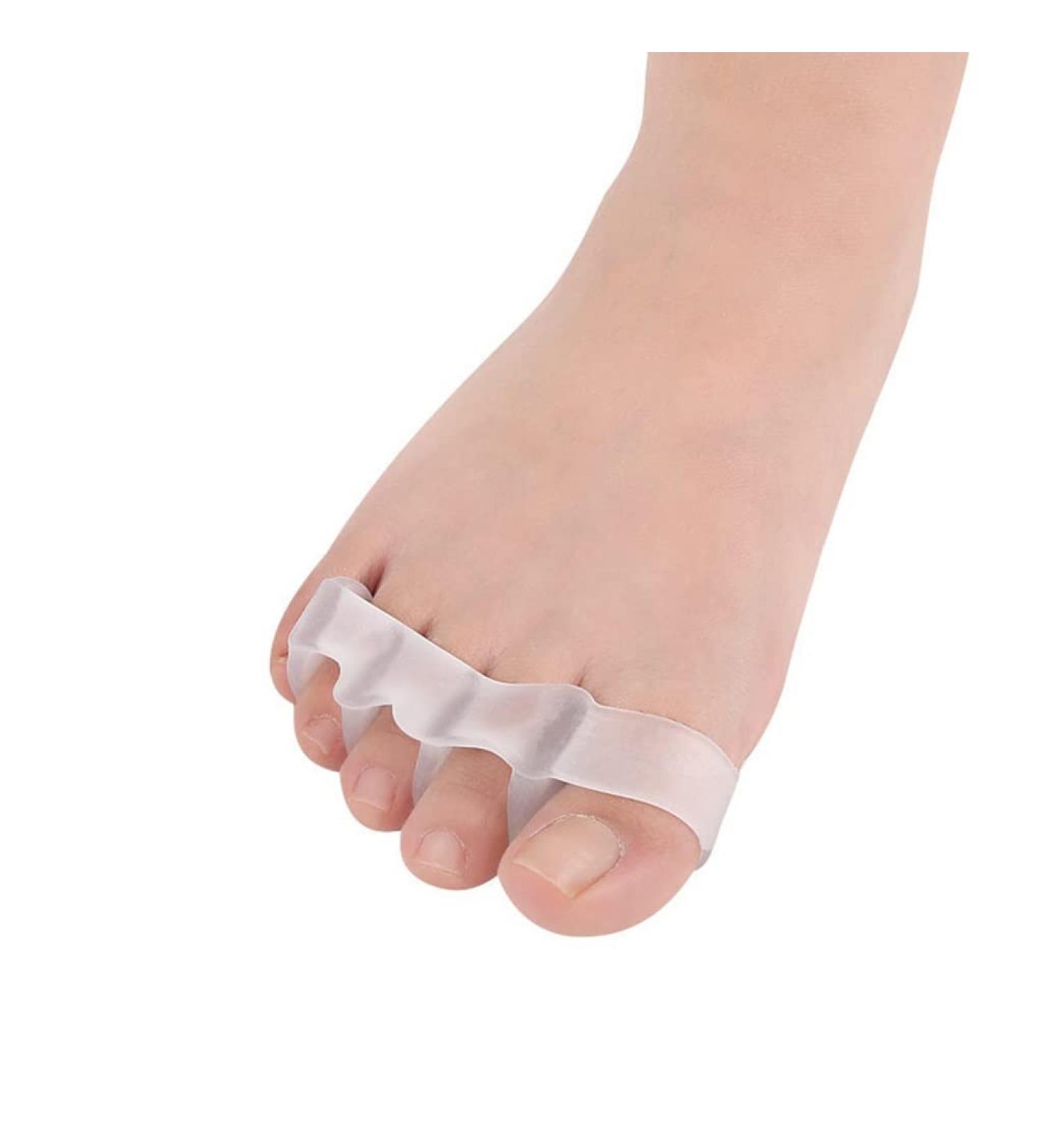 DEAVER Foot Massage Toe Separators - Set of 2 Gel Silicone Correctors for Overlapping Toes, Hallux Valgus, Crooked Toes - 4 Sets - Buy Online on GoSupps.com