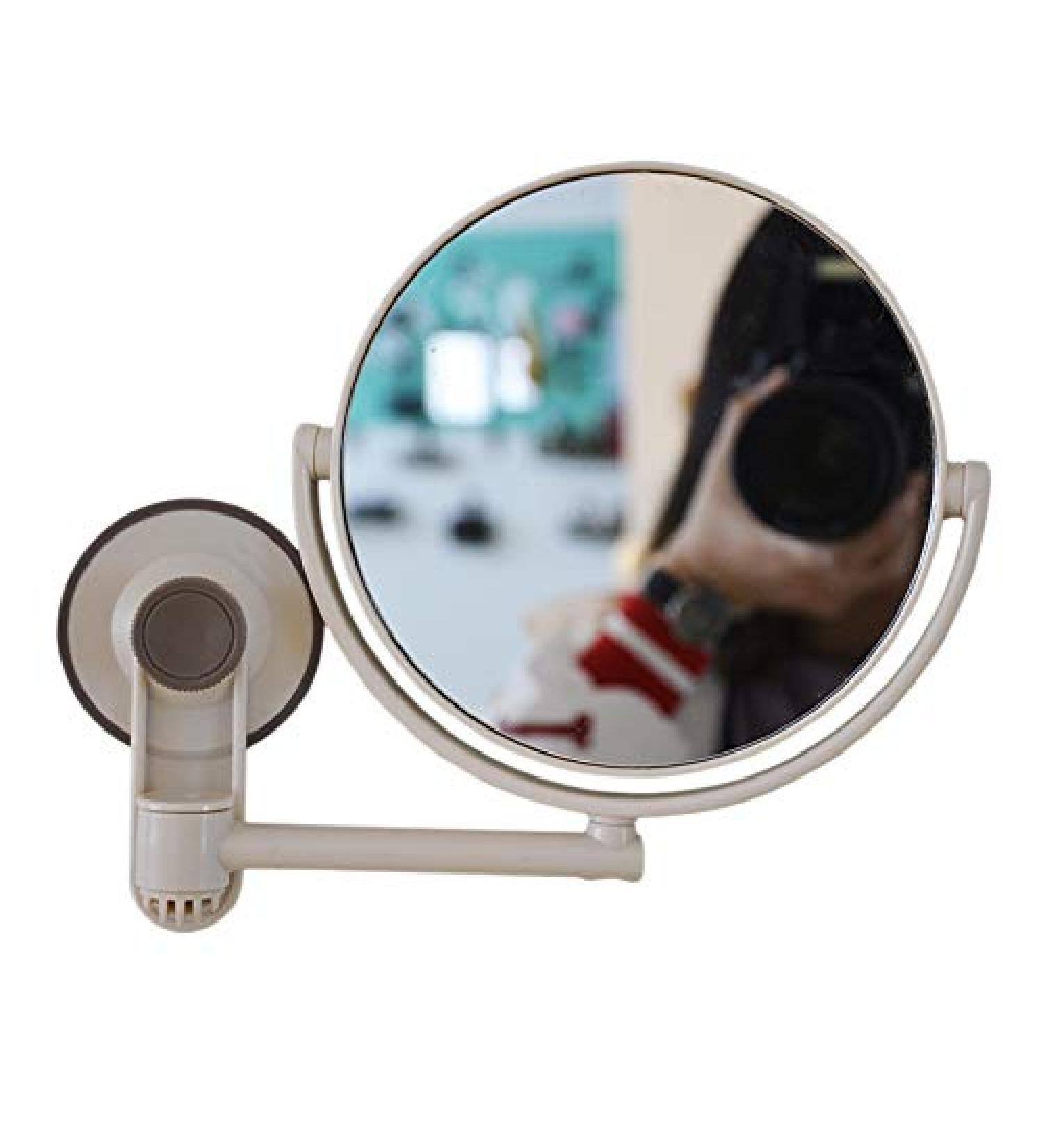 Bath Mirror Cosmetic Mirror 1X/3X Magnification Suction Cup Adjustable Double-Sided Bathroom Mirror - Buy Online on GoSupps.com