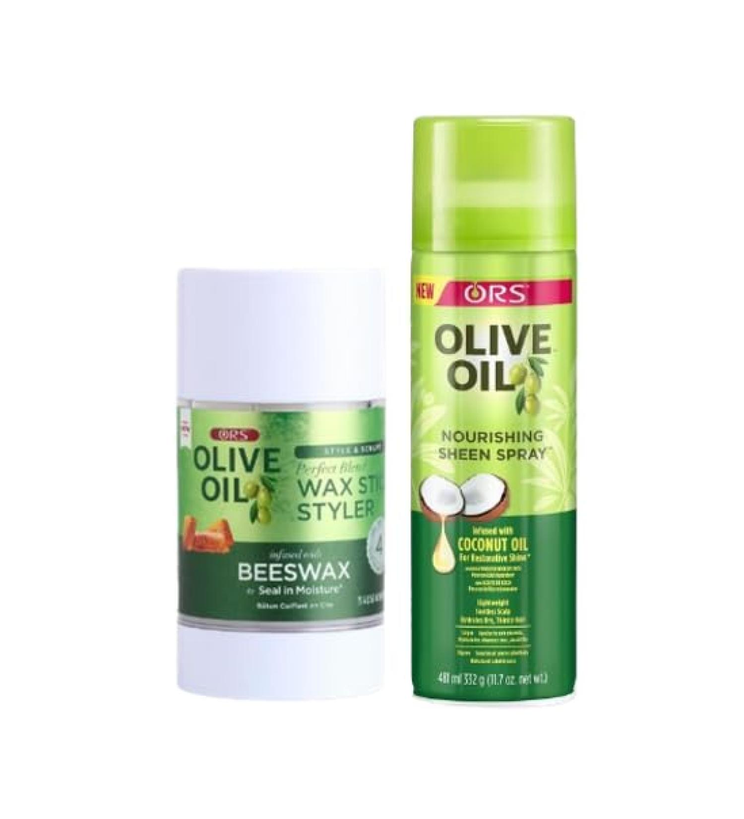 Olive Oil Style & Sculpt Perfect Blend Wax Stick Styler Infused with Beeswax to Seal in Moisture Nourishing Sheen Spray - Bundle - Buy Online on GoSupps.com