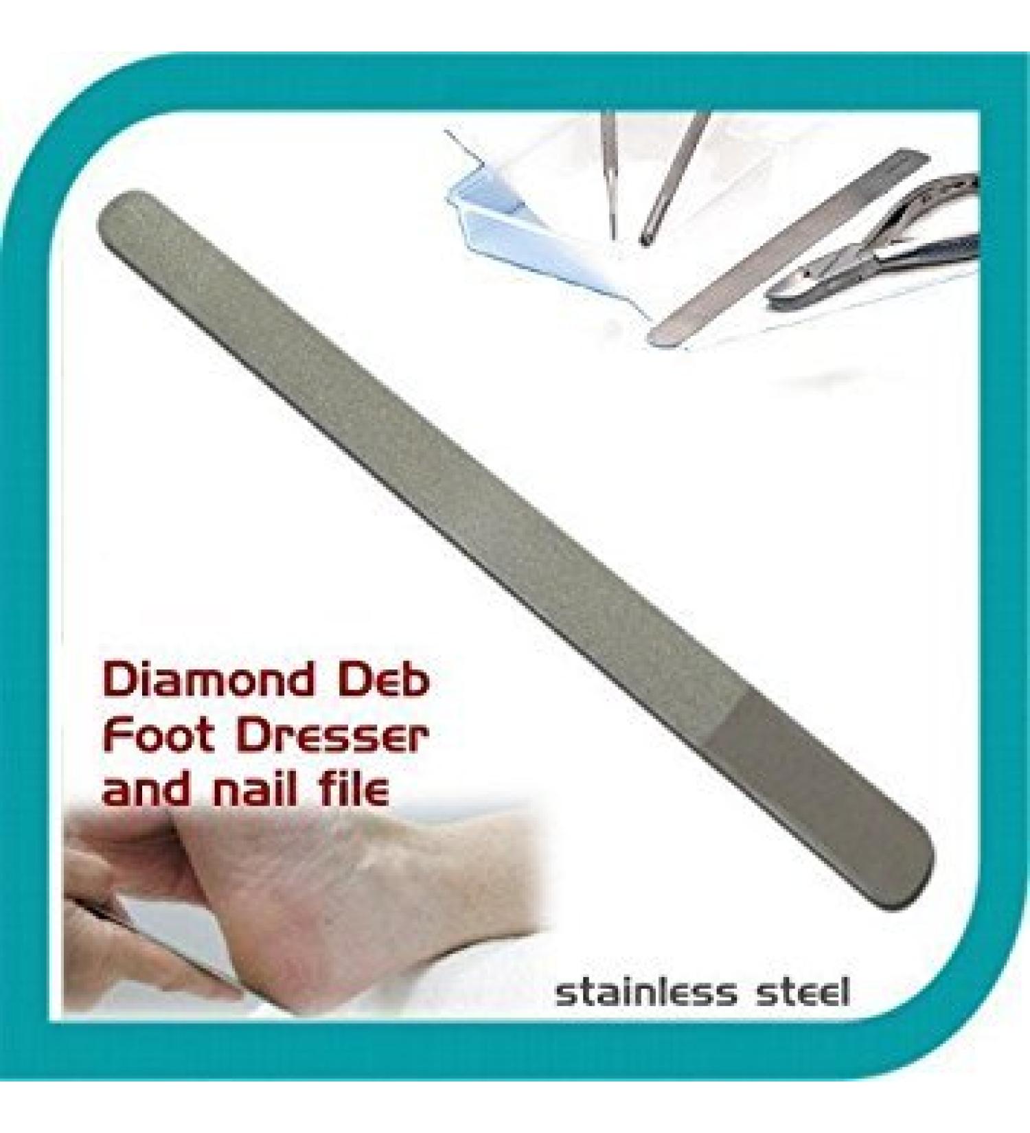New Diamond Nail File Hand or Toenail File Double Sided Podiatrist Quality 8"