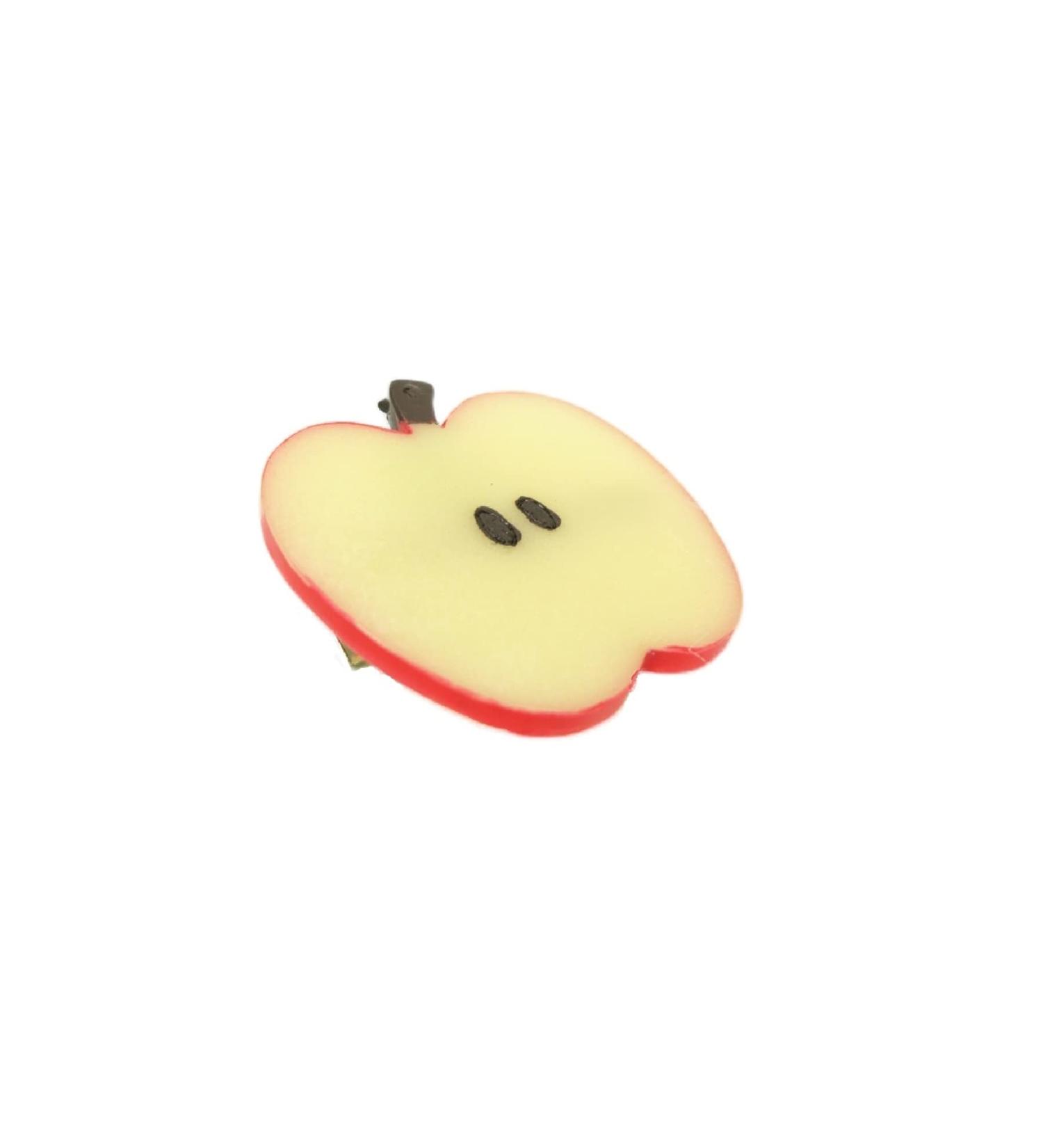 Hair Clips 2PCS Big Simulation Red Apple Slices Hair Barrettes Duckbill Hair Clip Small Metal Hairpins Hair Accessories
