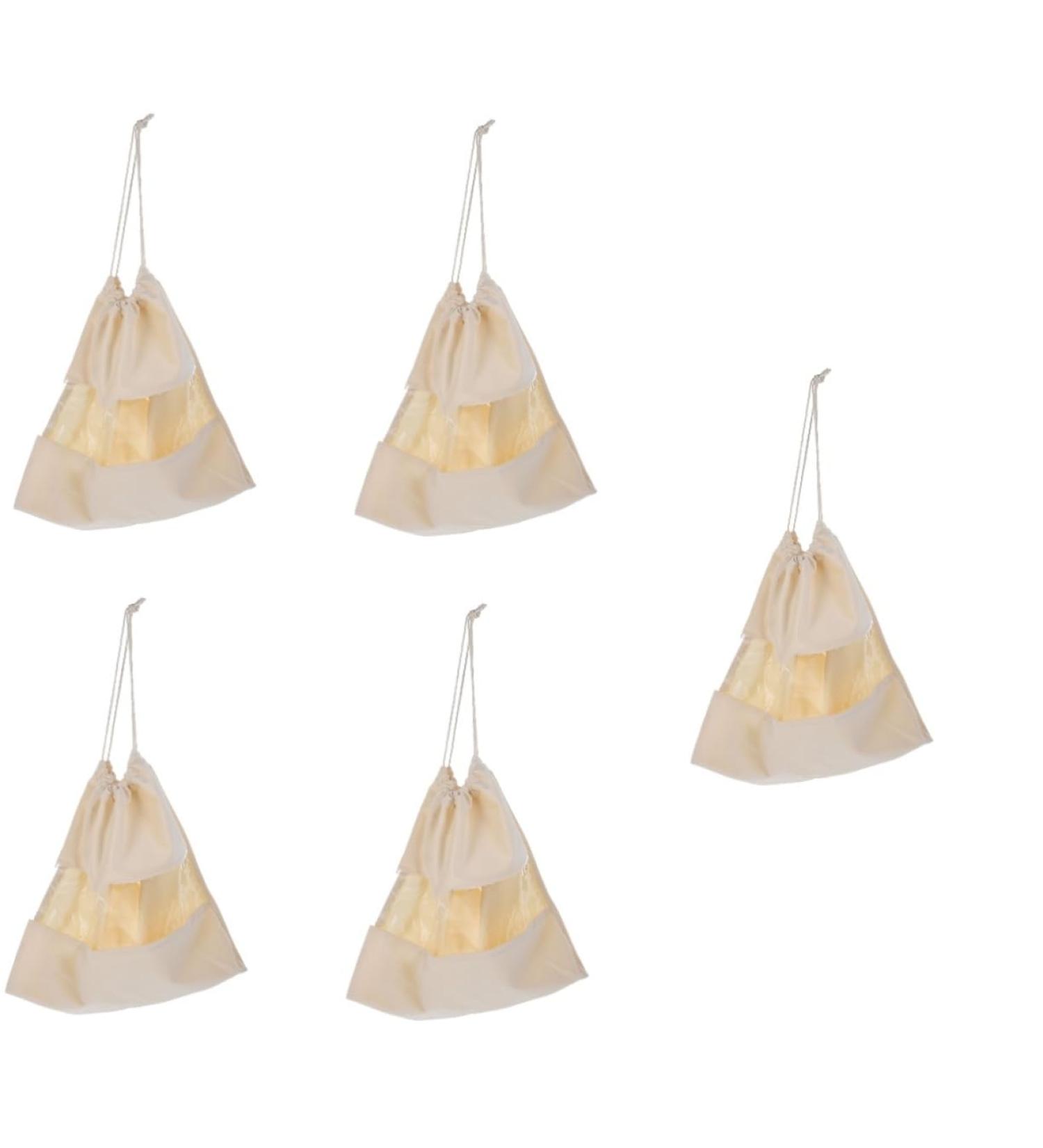 Healeved 5pcs Hair Dryer Storage Bag Hairdryer Bag Organizer Hair Dryer Containers Practical Bags Beige Suede - Buy Online on GoSupps.com