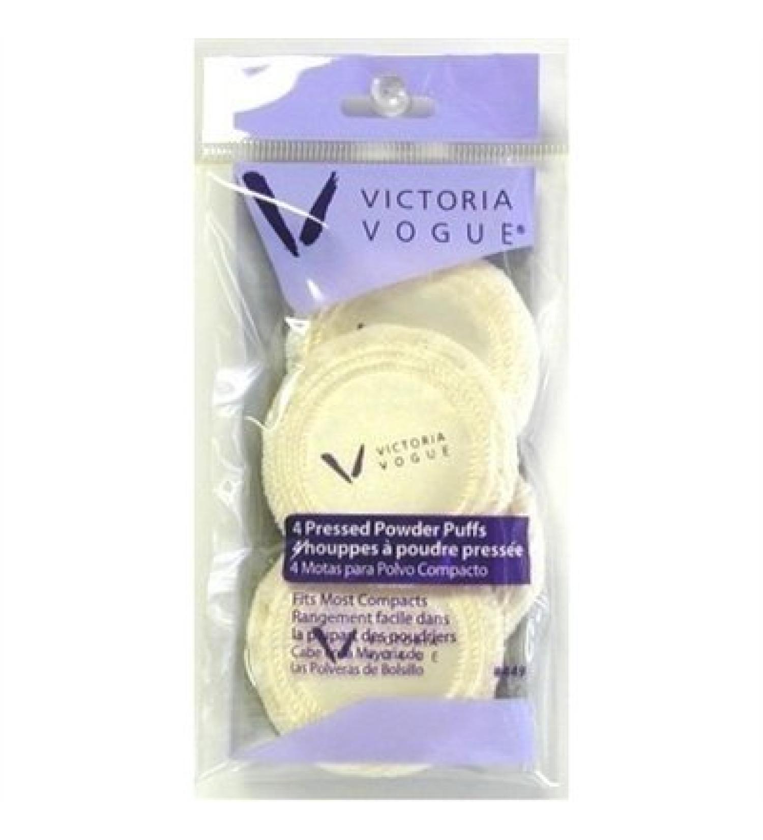 #449 Satin Top Cotton Velour Puffs 4 Count (Pack of 6)