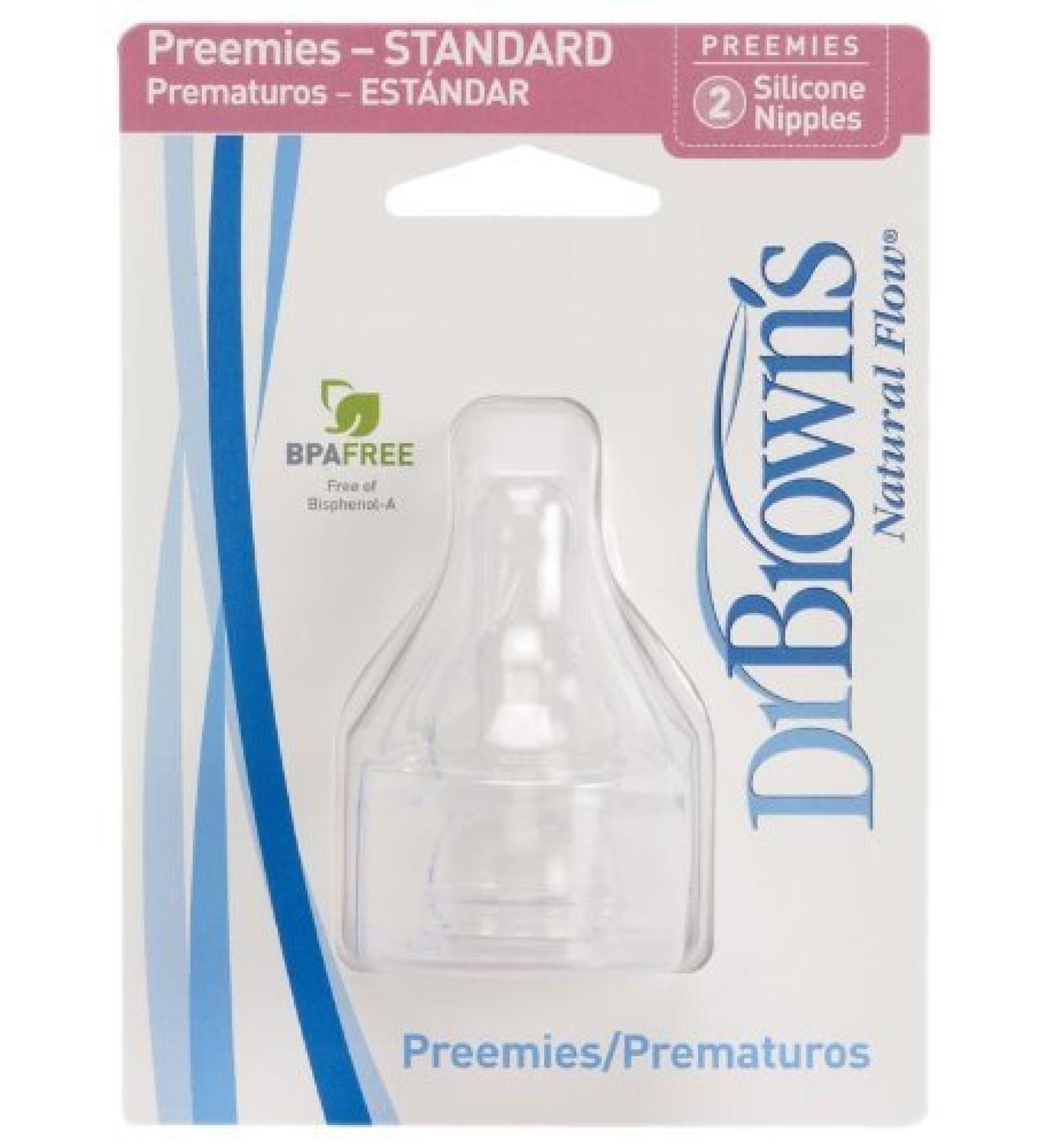 Dr. Brown's Natural Flow Preemie Standard Nipple - Pack of 6 Nipples - Buy Online on GoSupps.com